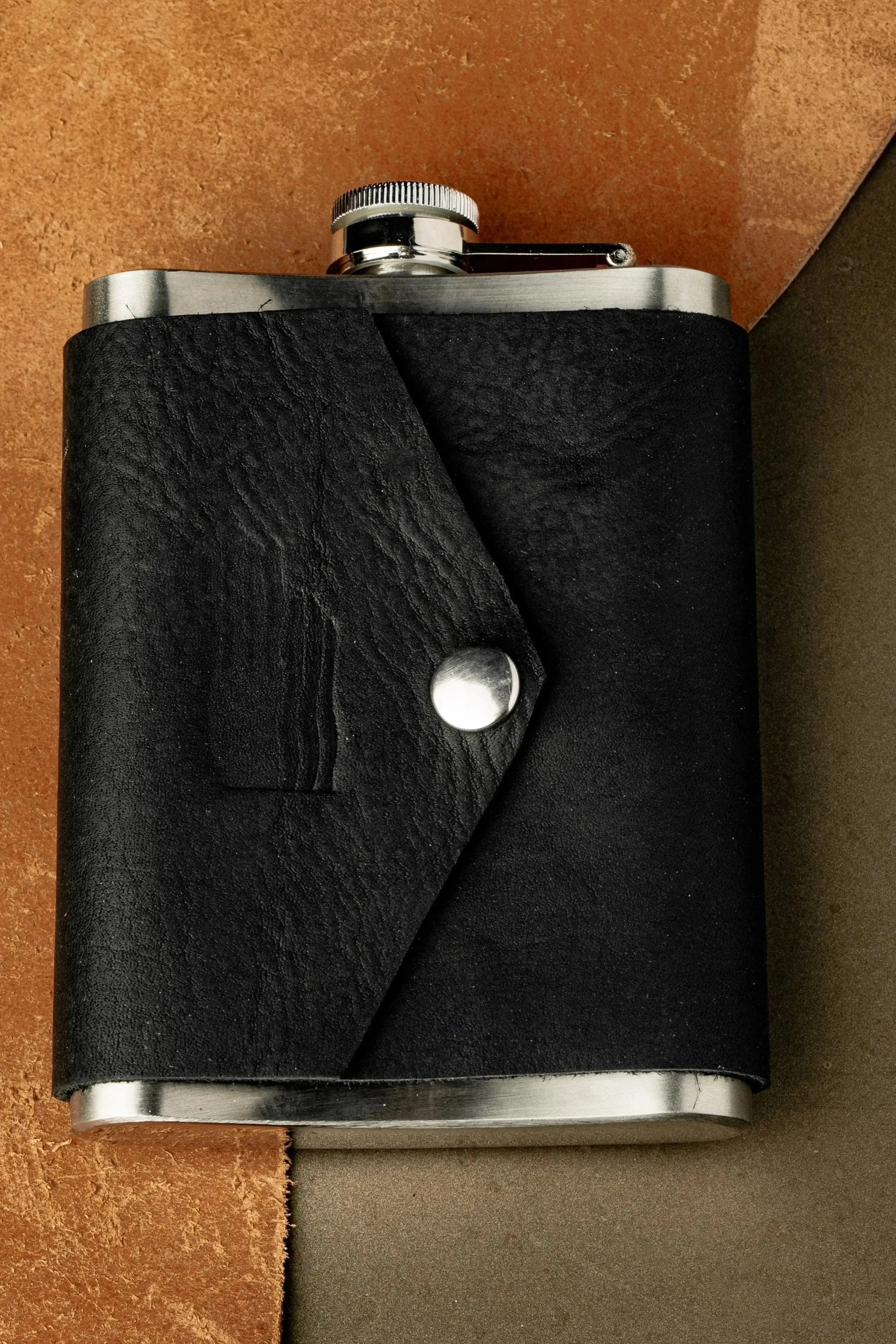 12 Gauge Leather Flask