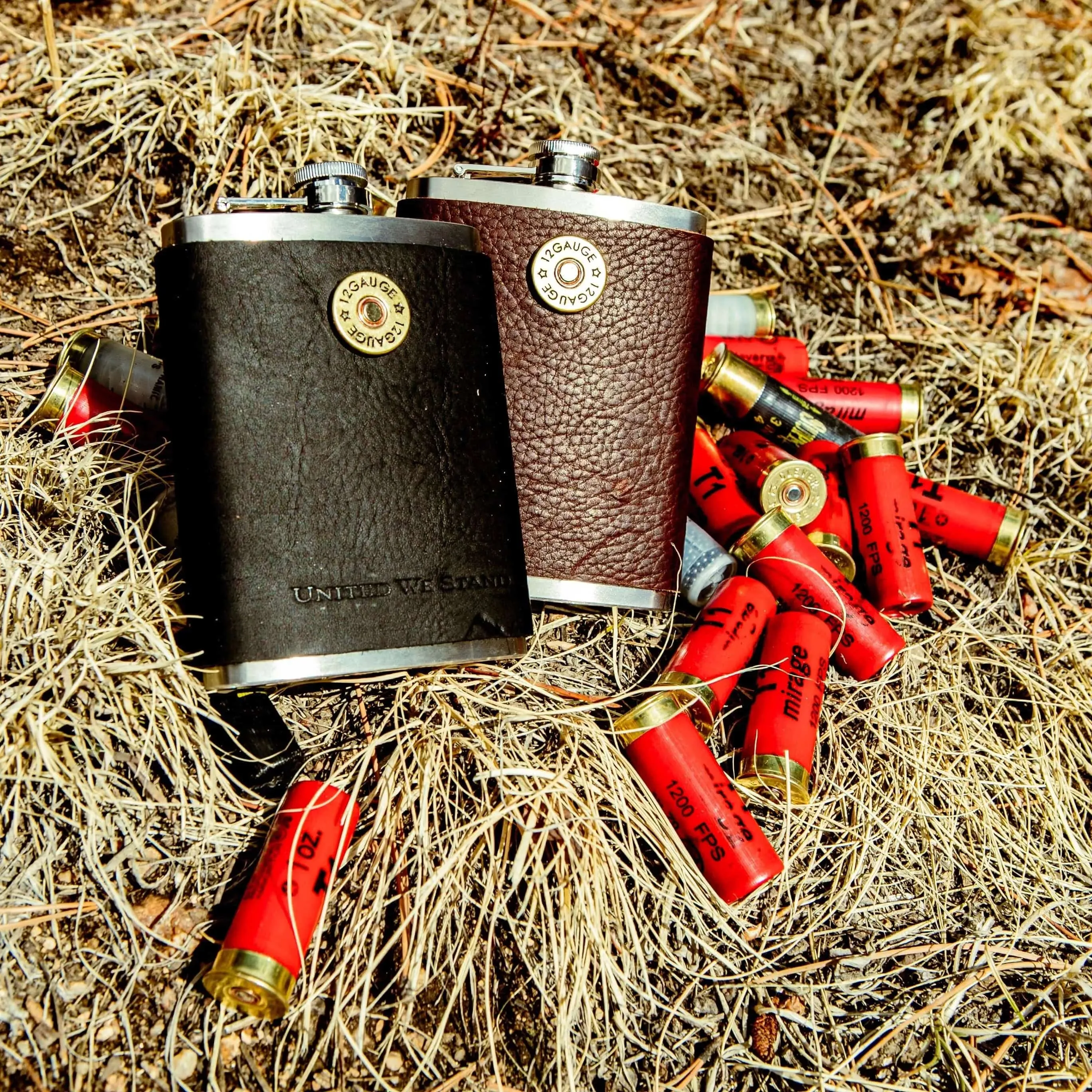 12 Gauge Leather Flask