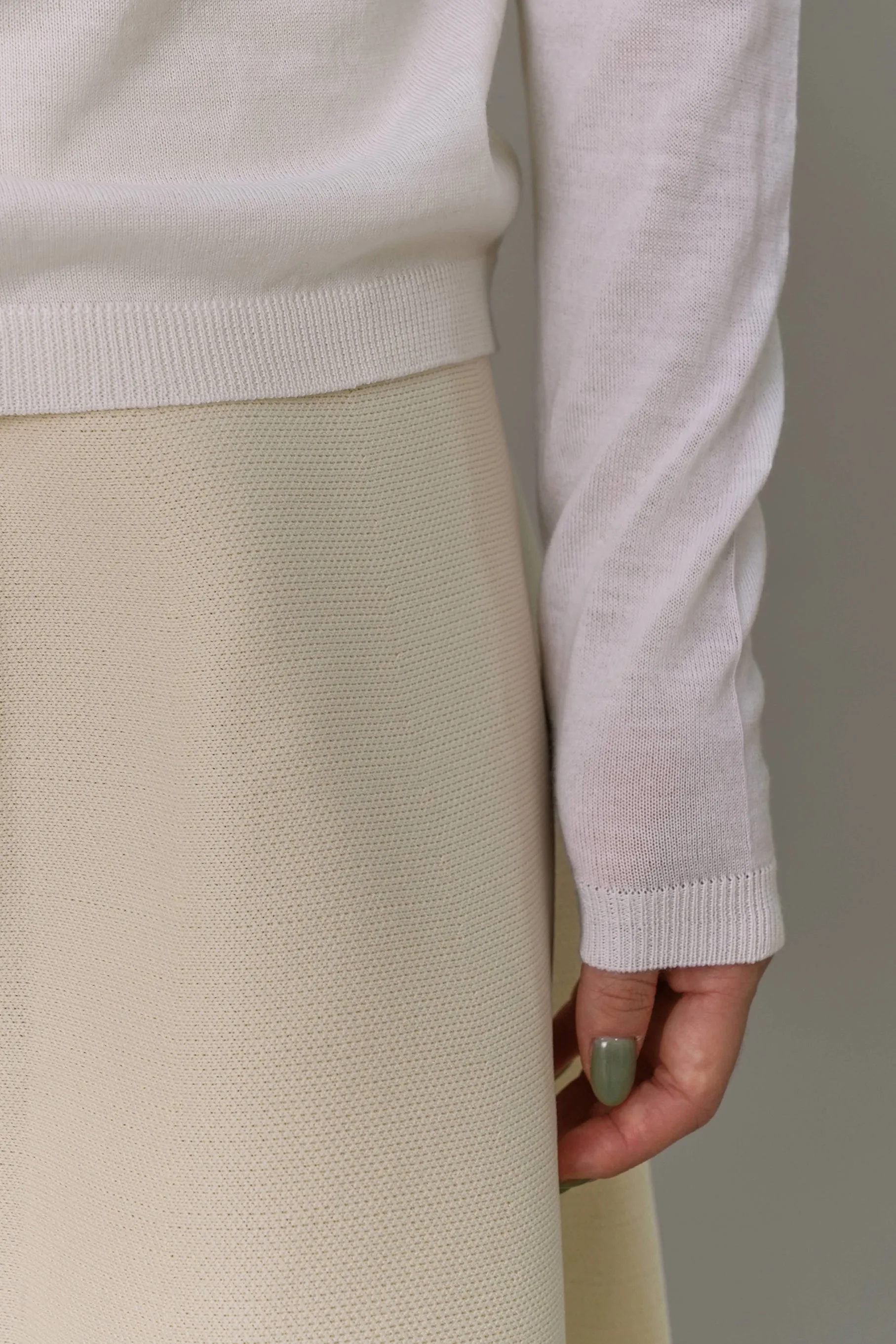 Adeline Wool Longsleeve, Ivory