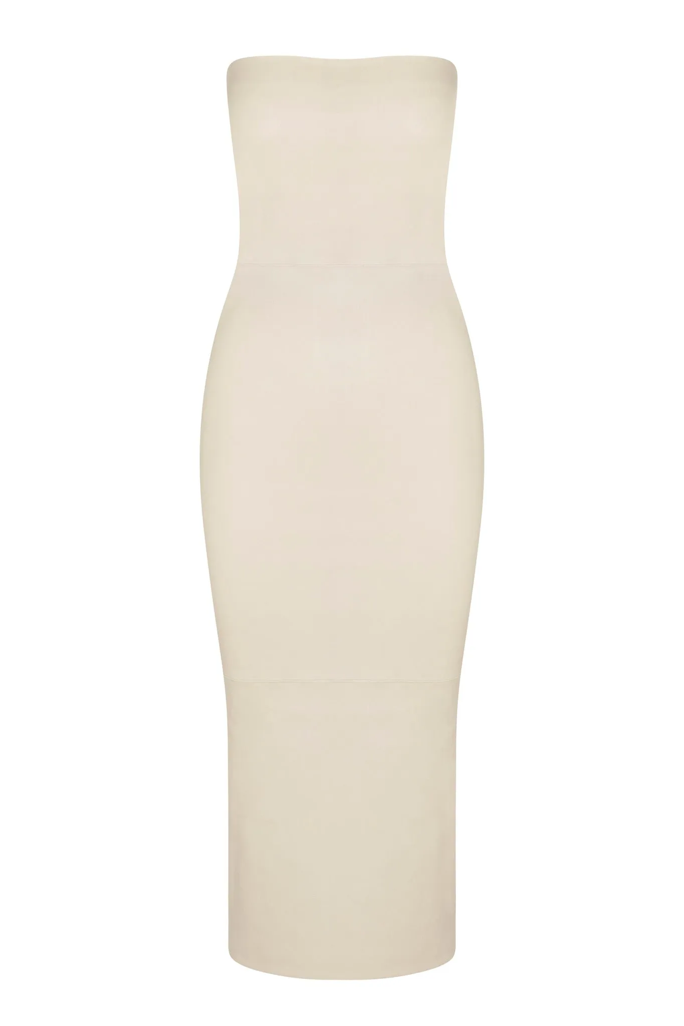 Alabaster Leather Tube Dress