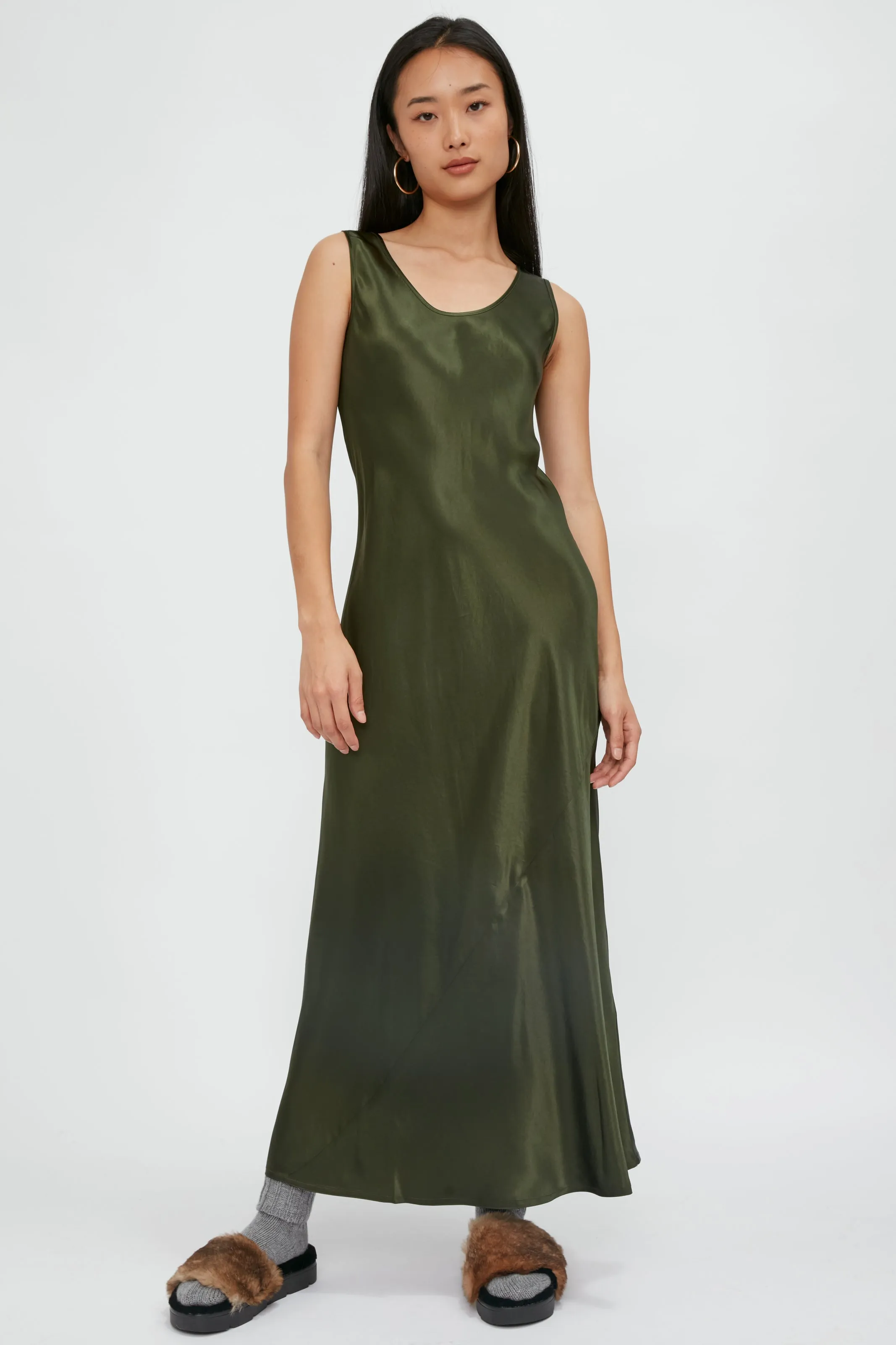 Ares Dress in Olive Green