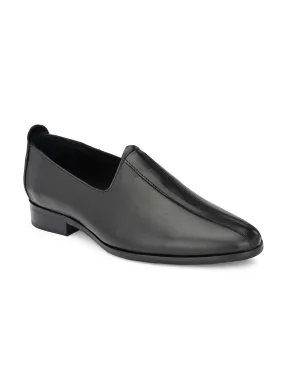 Black leather Loafer