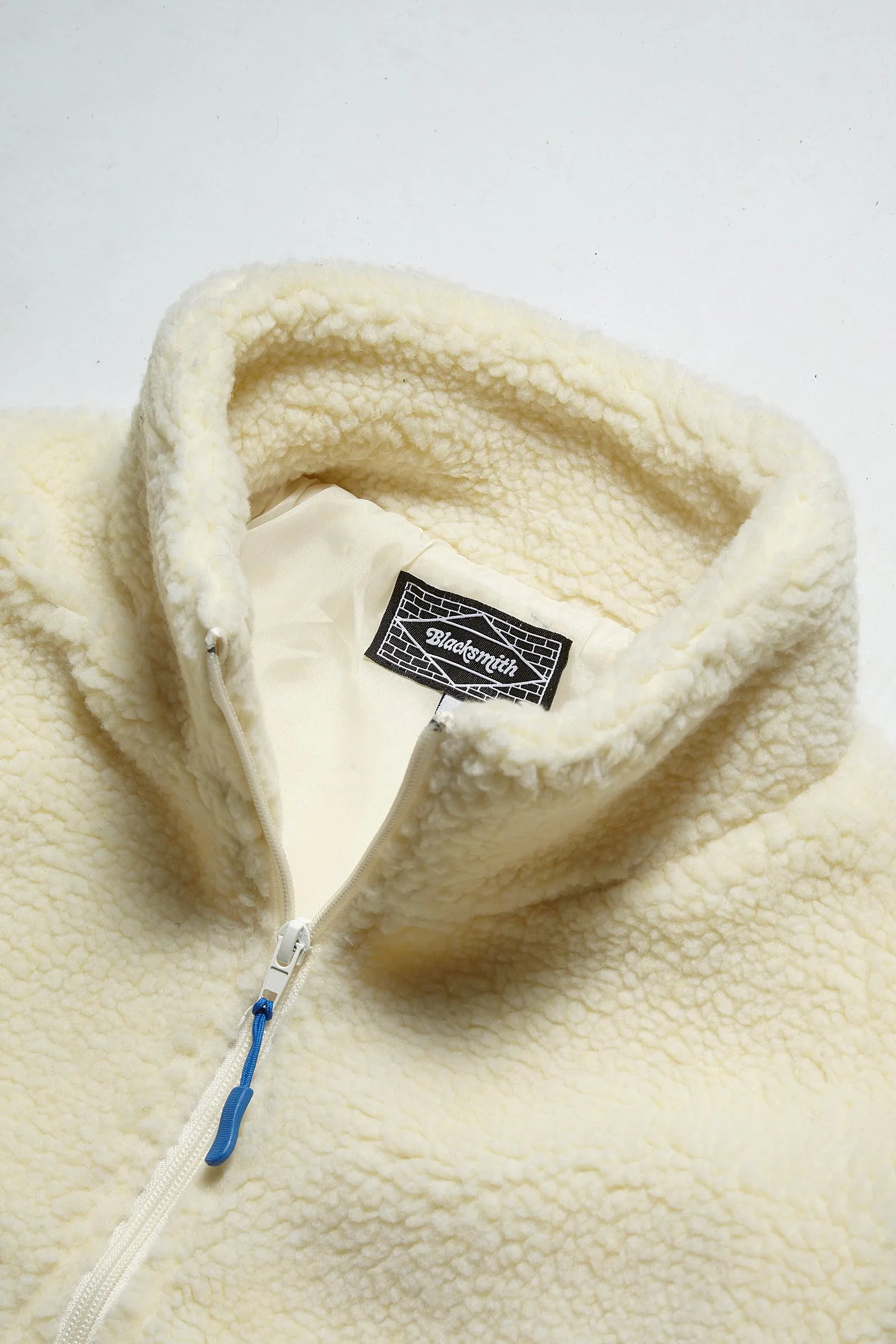 Cream Trek Pile Zip Fleece by Blacksmith - Enhanced Title