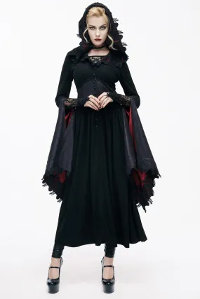 Blood Crimson Satin-Lined Cloak