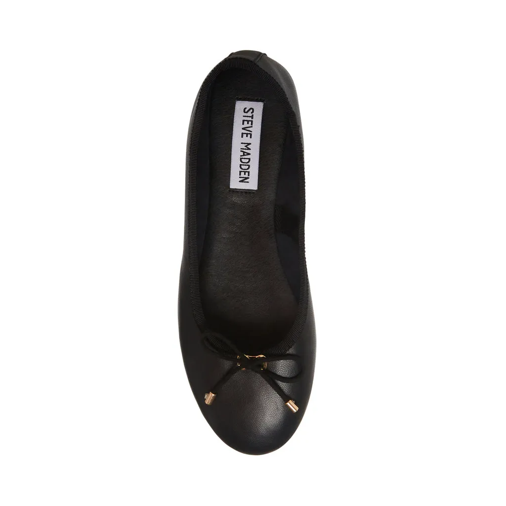 Blossoms Ballerina BLACK LEATHER