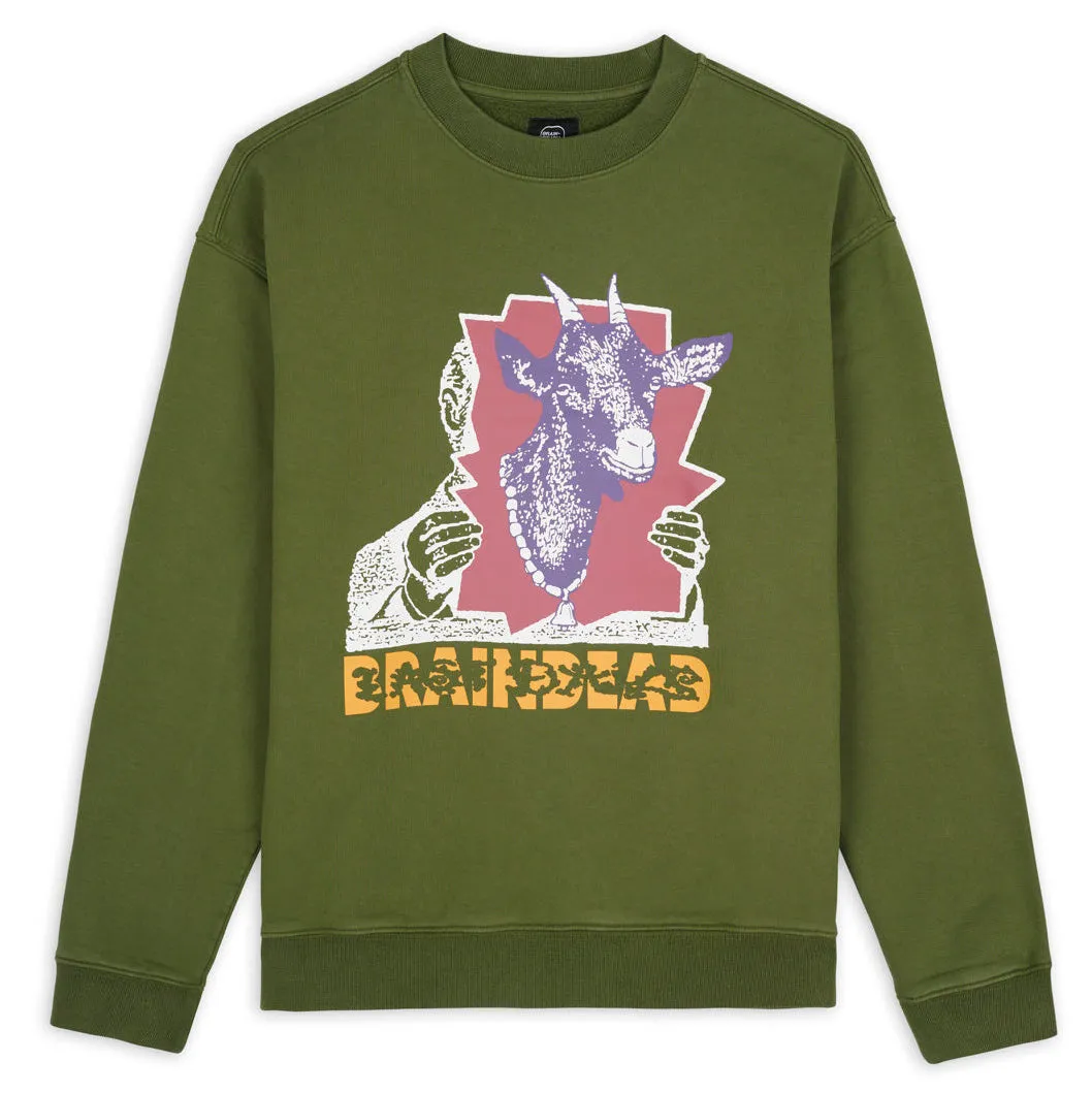 Brain Dead Goat Lady Crewneck