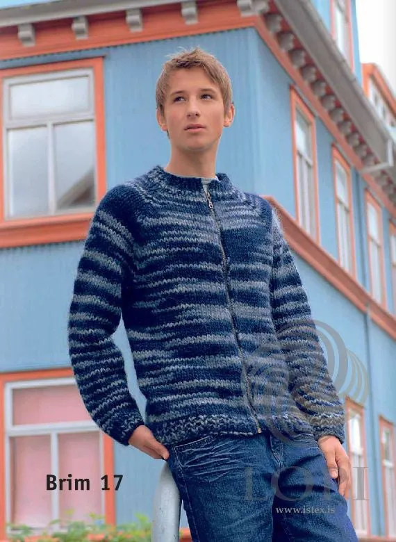 Brim (Wave) Mens Wool Cardigan