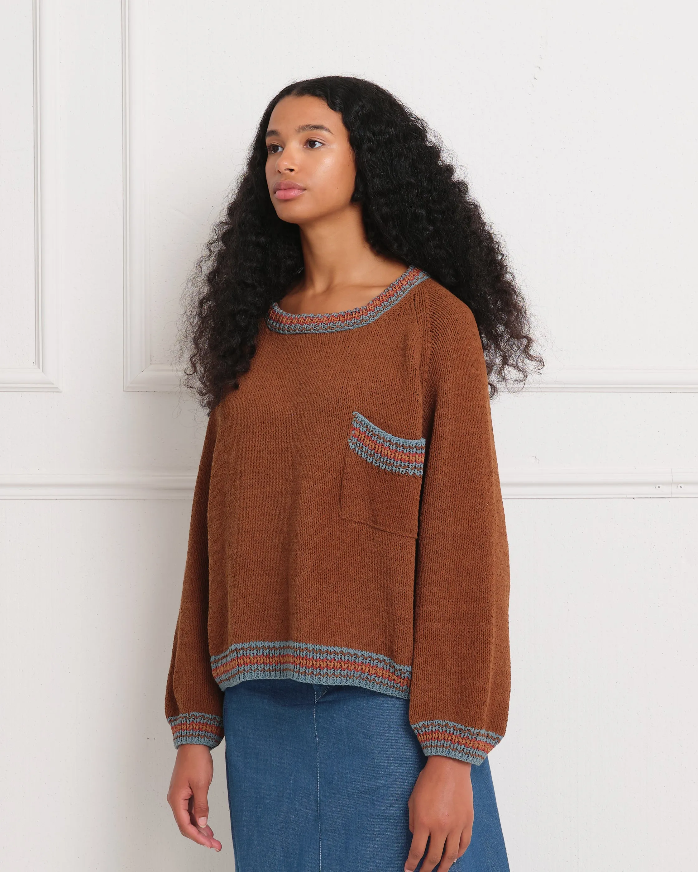 Brown Knitted Jumper - Bulb Style