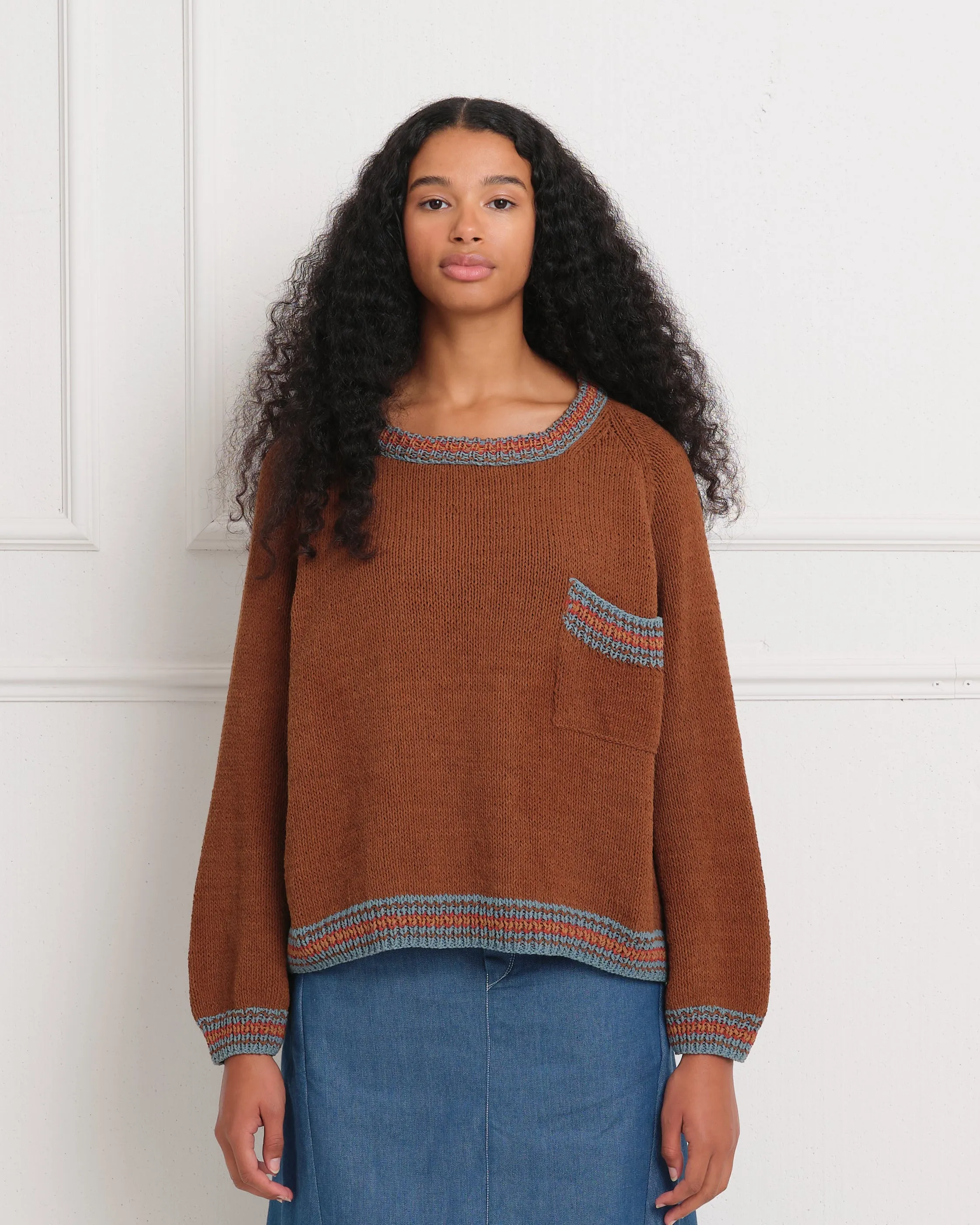 Brown Knitted Jumper - Bulb Style