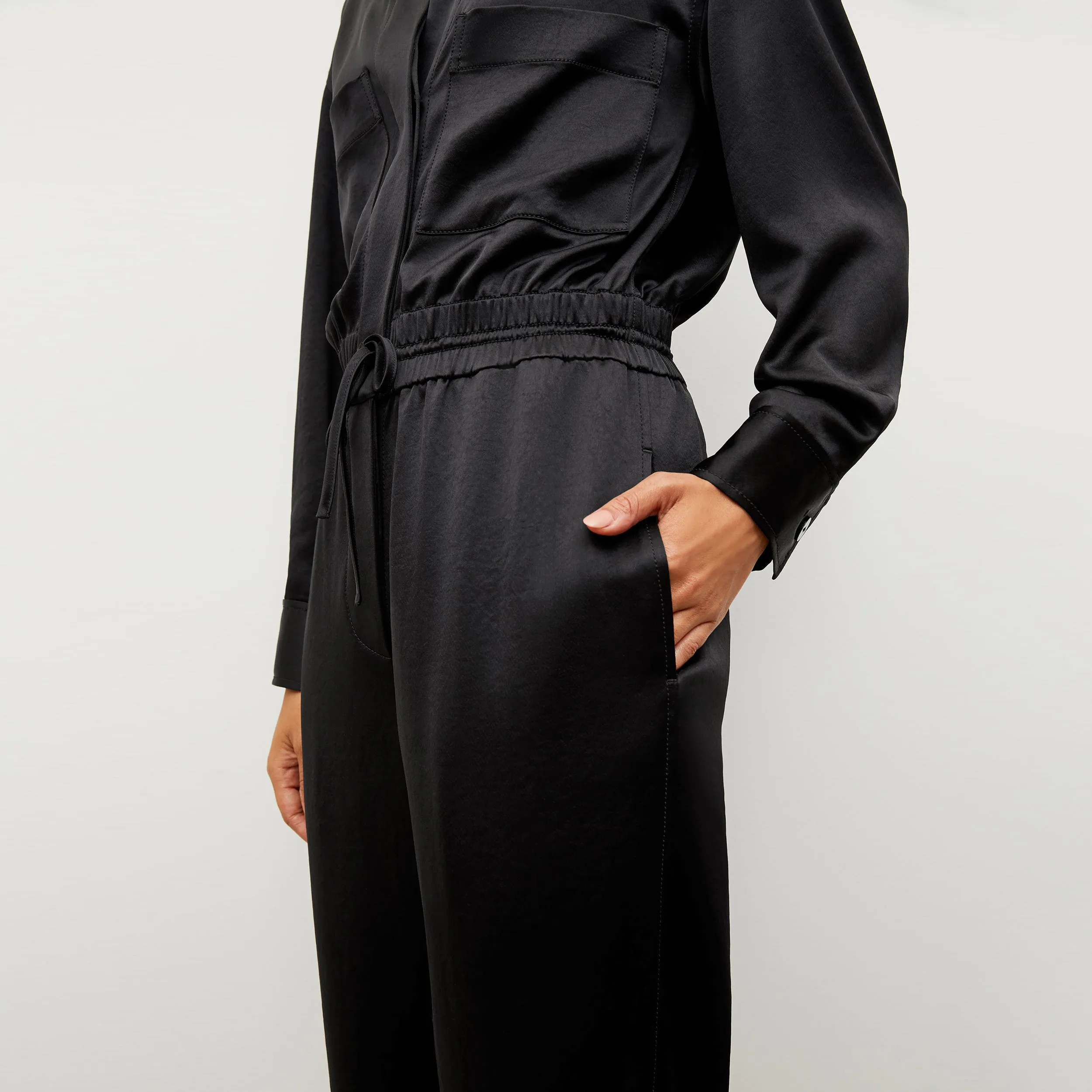 Carr Jumpsuit - Everyday Satin :: Black