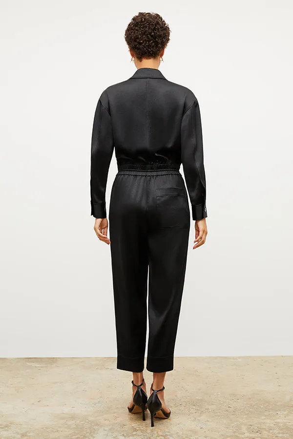 Carr Jumpsuit - Everyday Satin :: Black