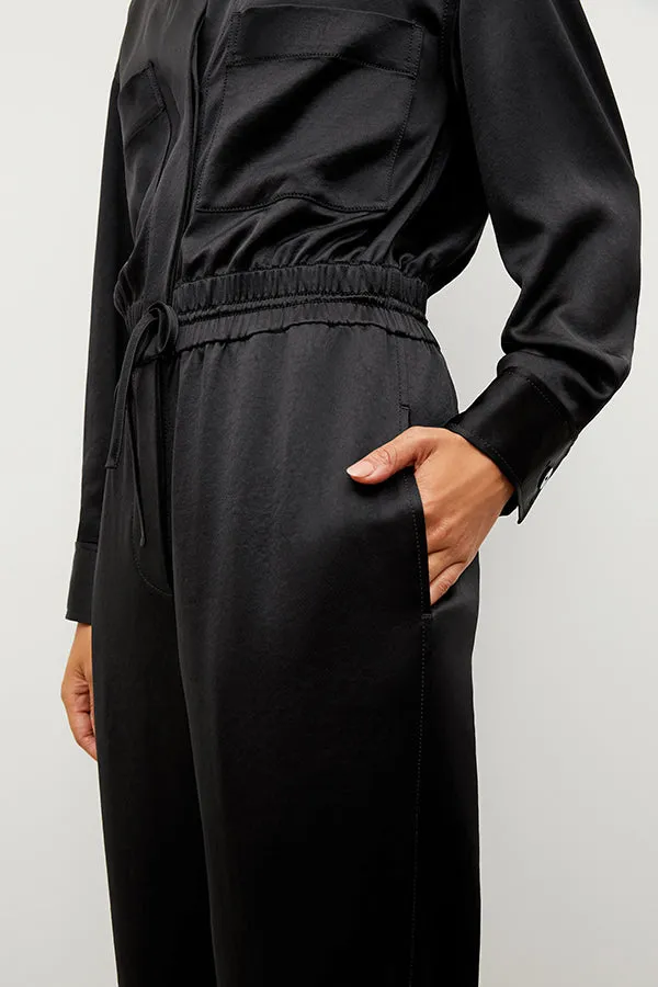 Carr Jumpsuit - Everyday Satin :: Black