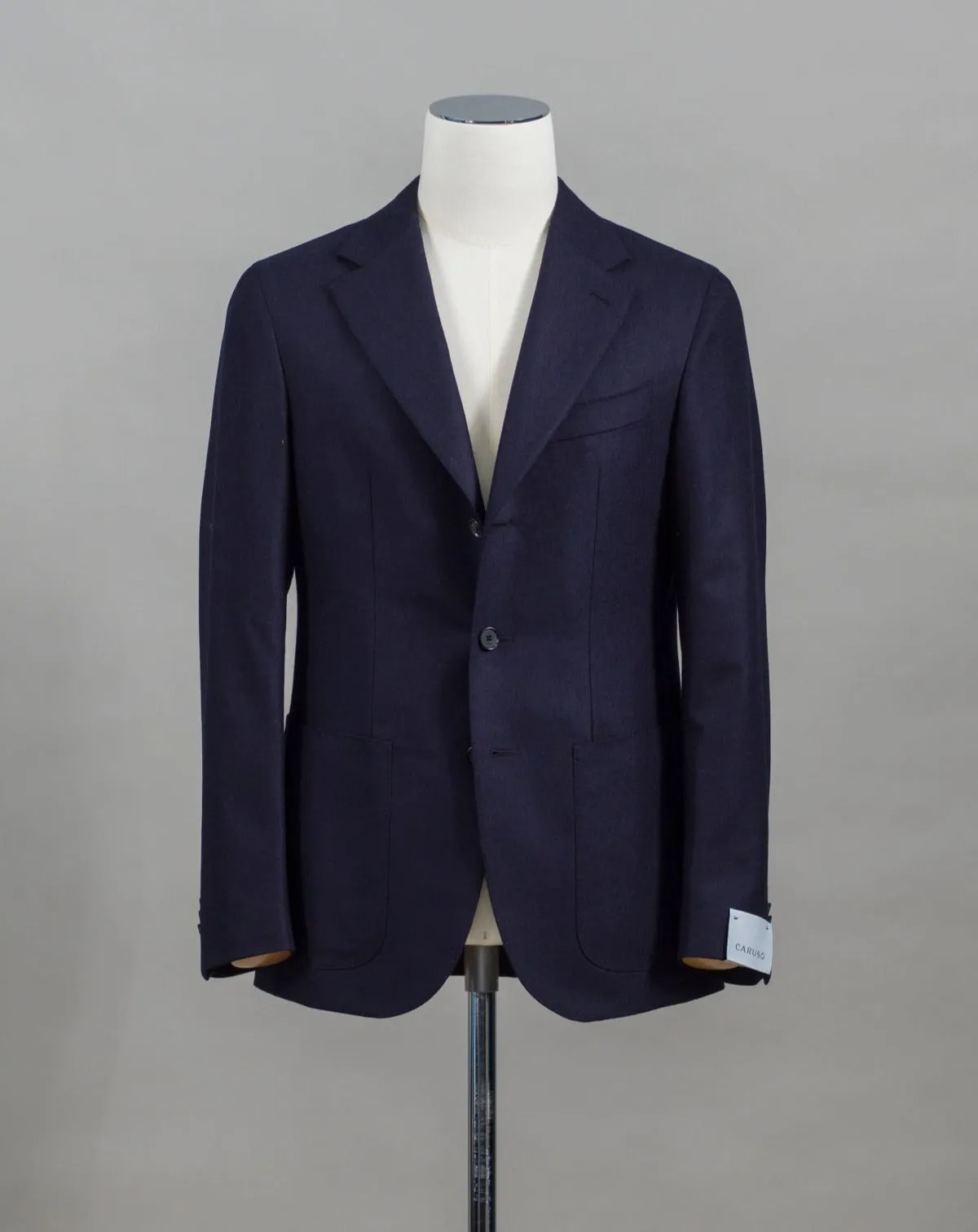 Caruso Wool Flannel Jacket / Navy