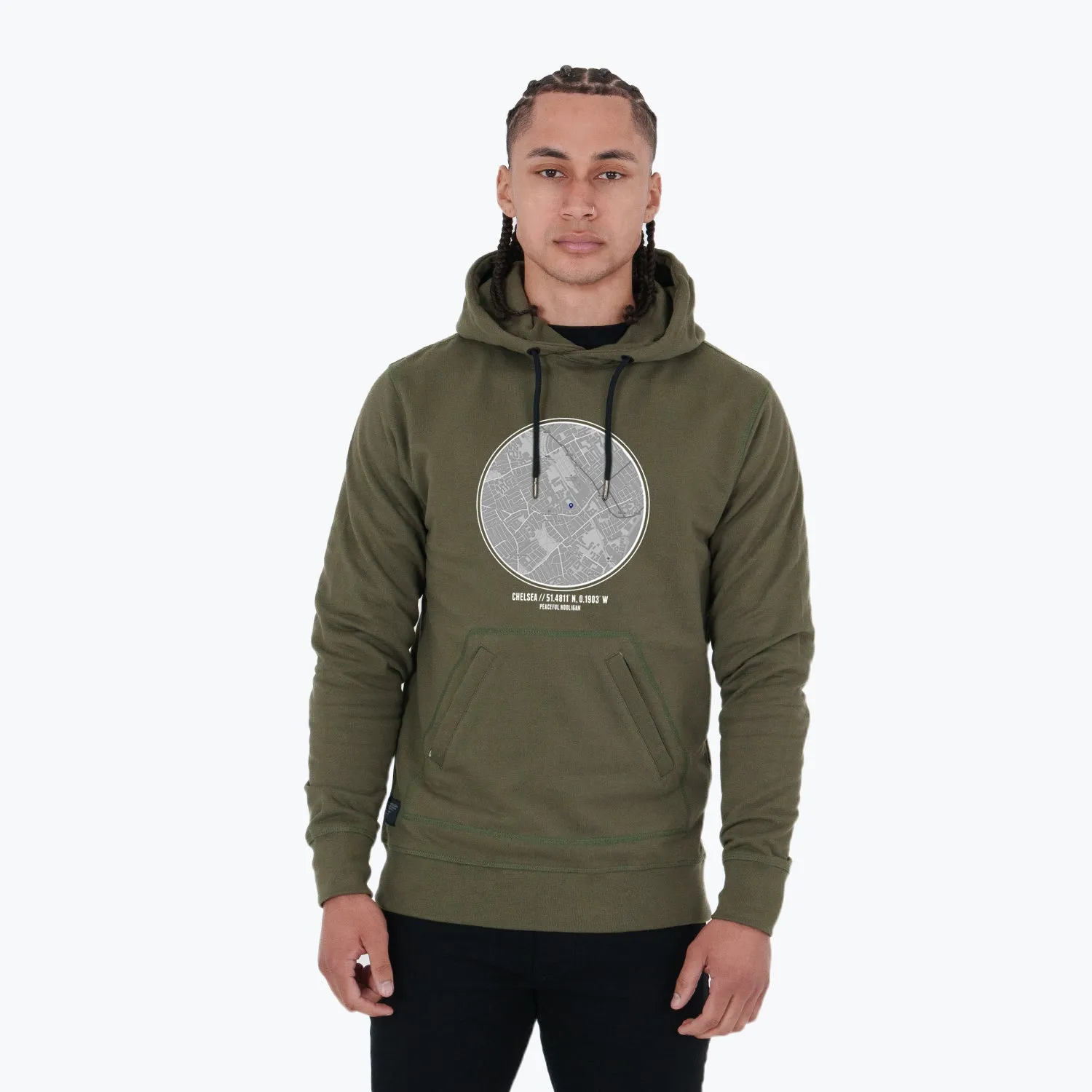 Chelsea Location Hoodie Olive