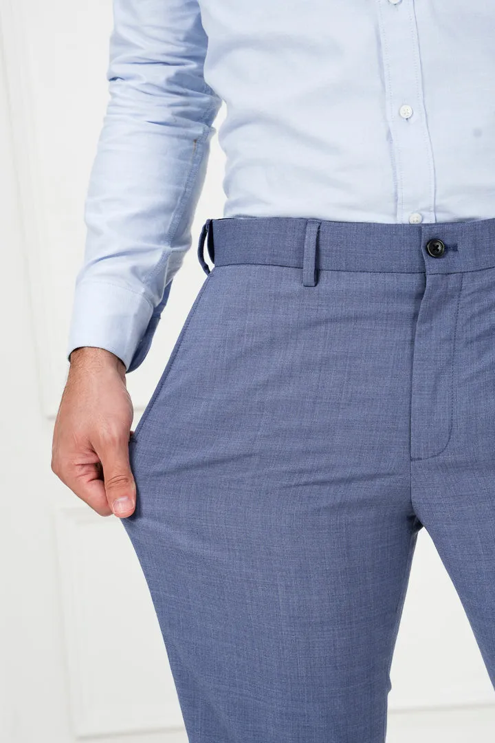 Chicago Blue Melange Merino Wool Pants