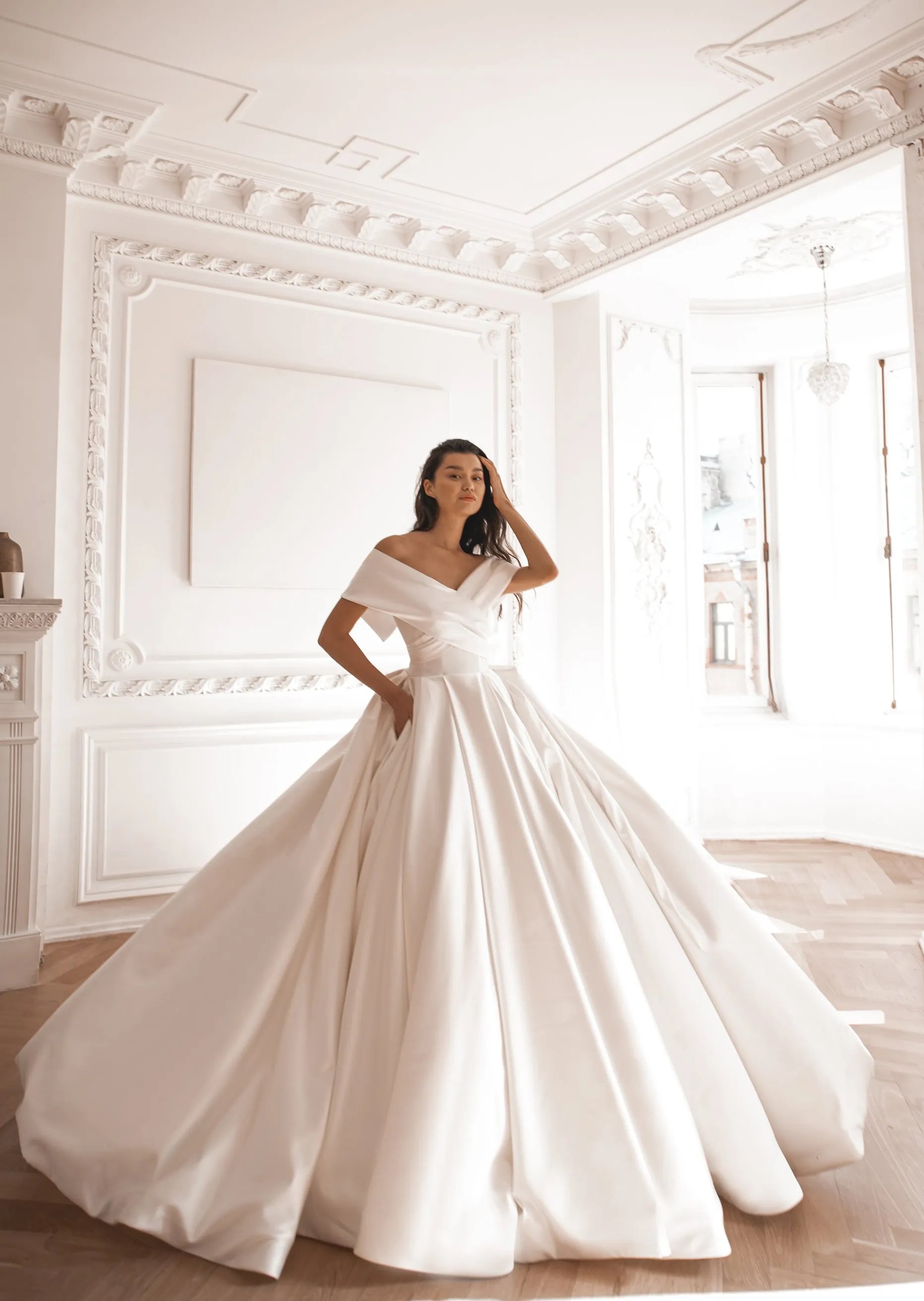 Classic Satin Ball Gown Protea