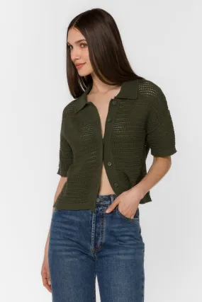 Claudine Military Olive Top