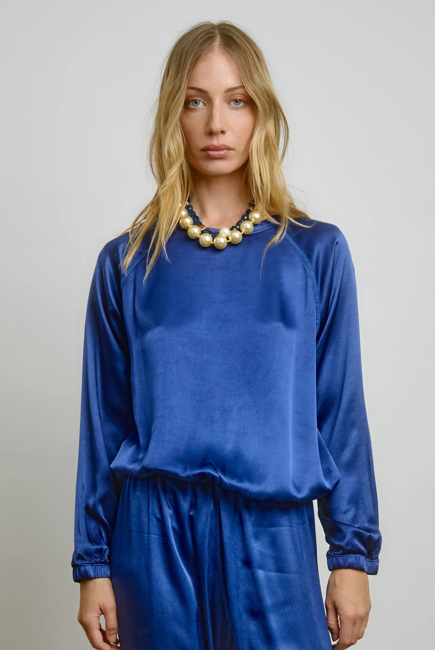 CLEM | blue satin