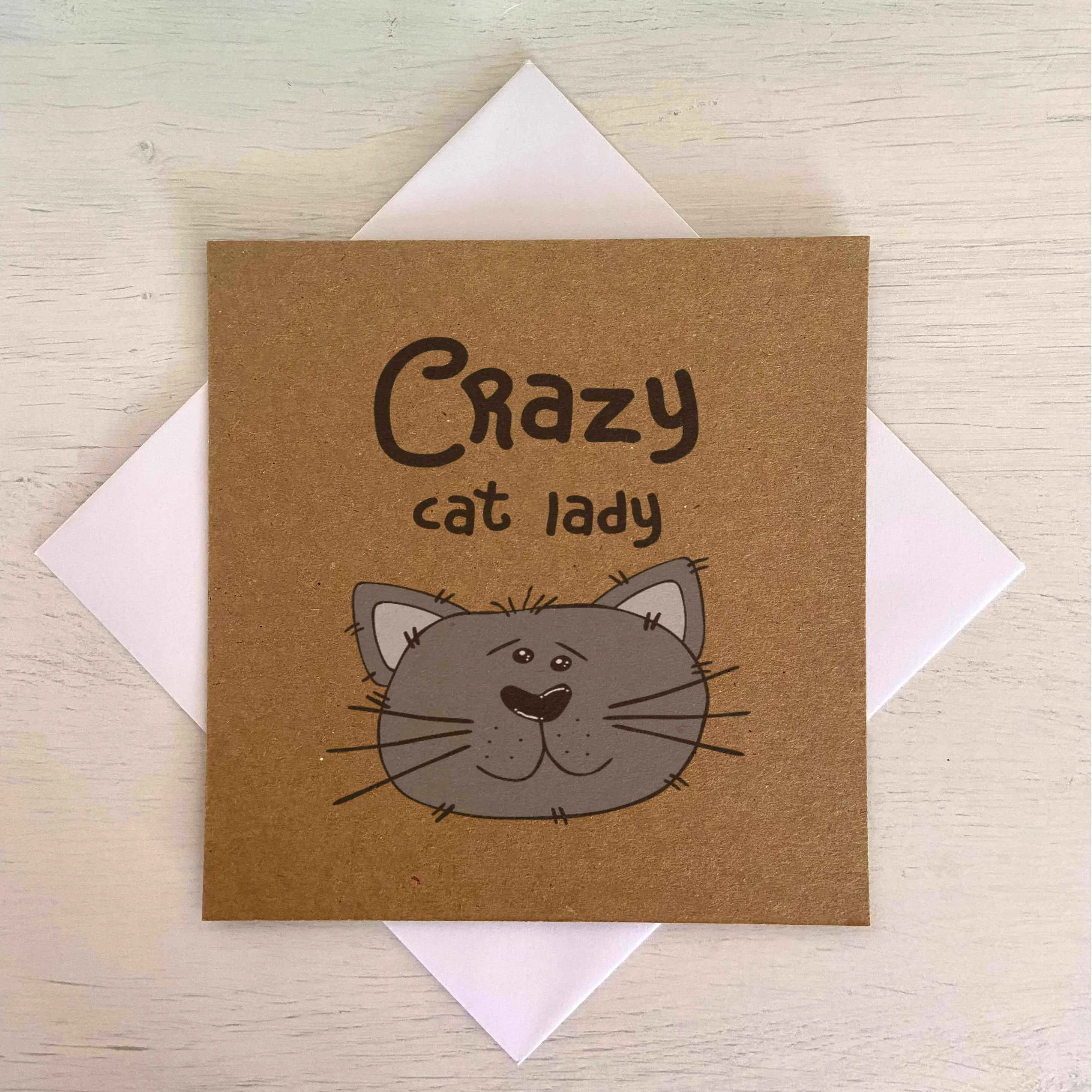 Crazy Cat Lady Greetings Card