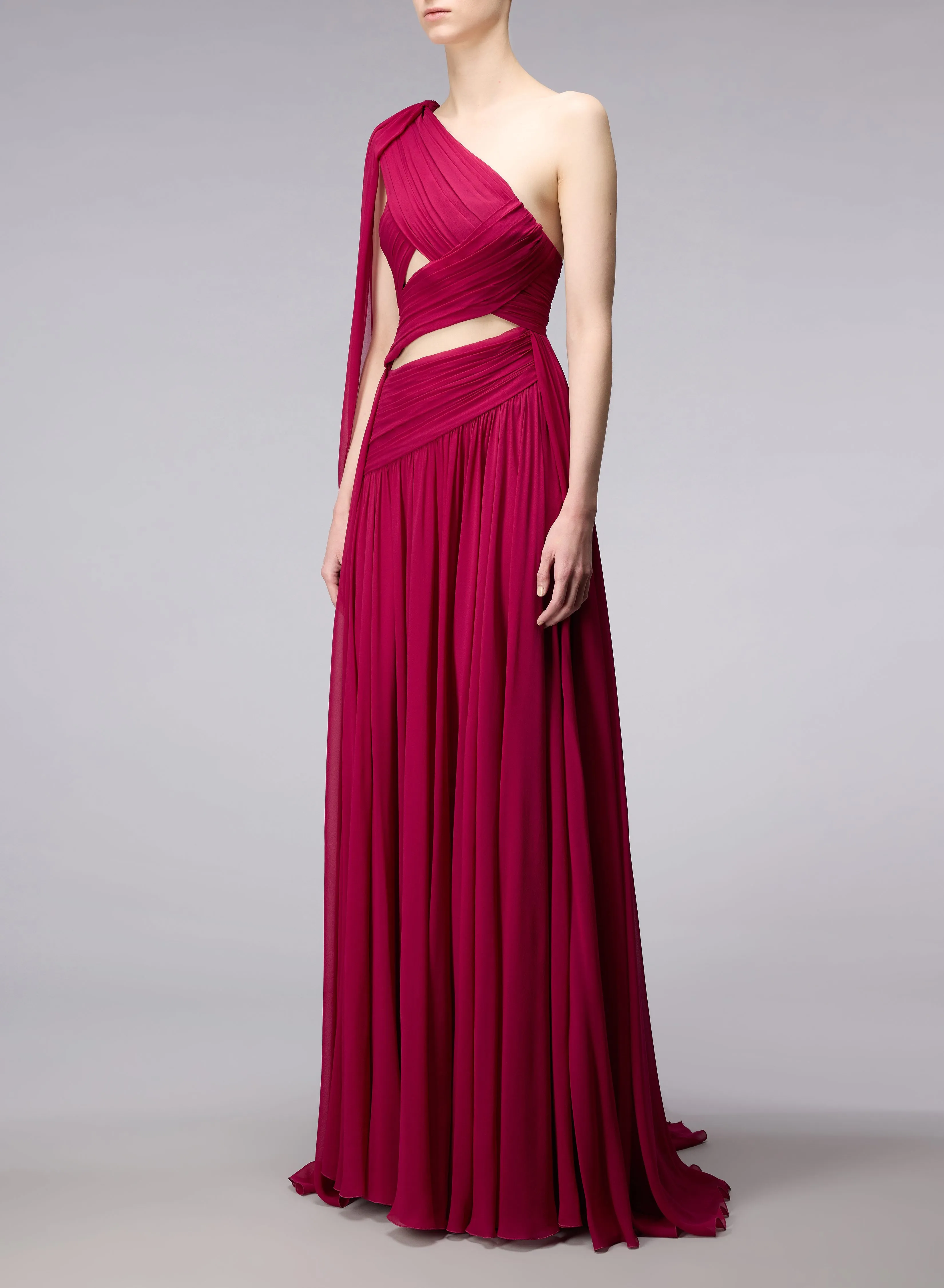 ELIE SAAB Asymmetric Silk Dress