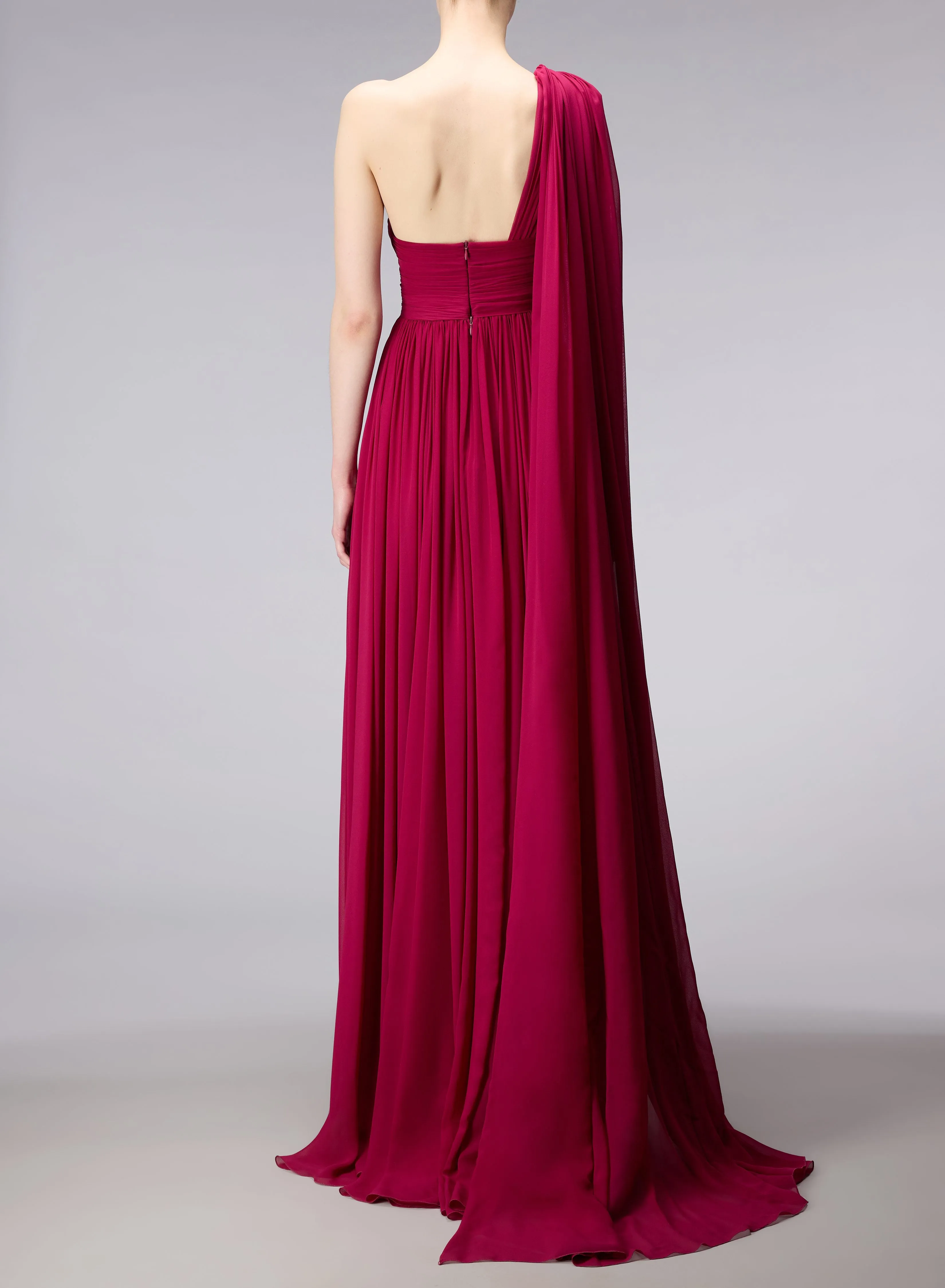 ELIE SAAB Asymmetric Silk Dress