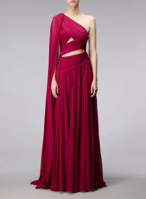 ELIE SAAB Asymmetric Silk Dress