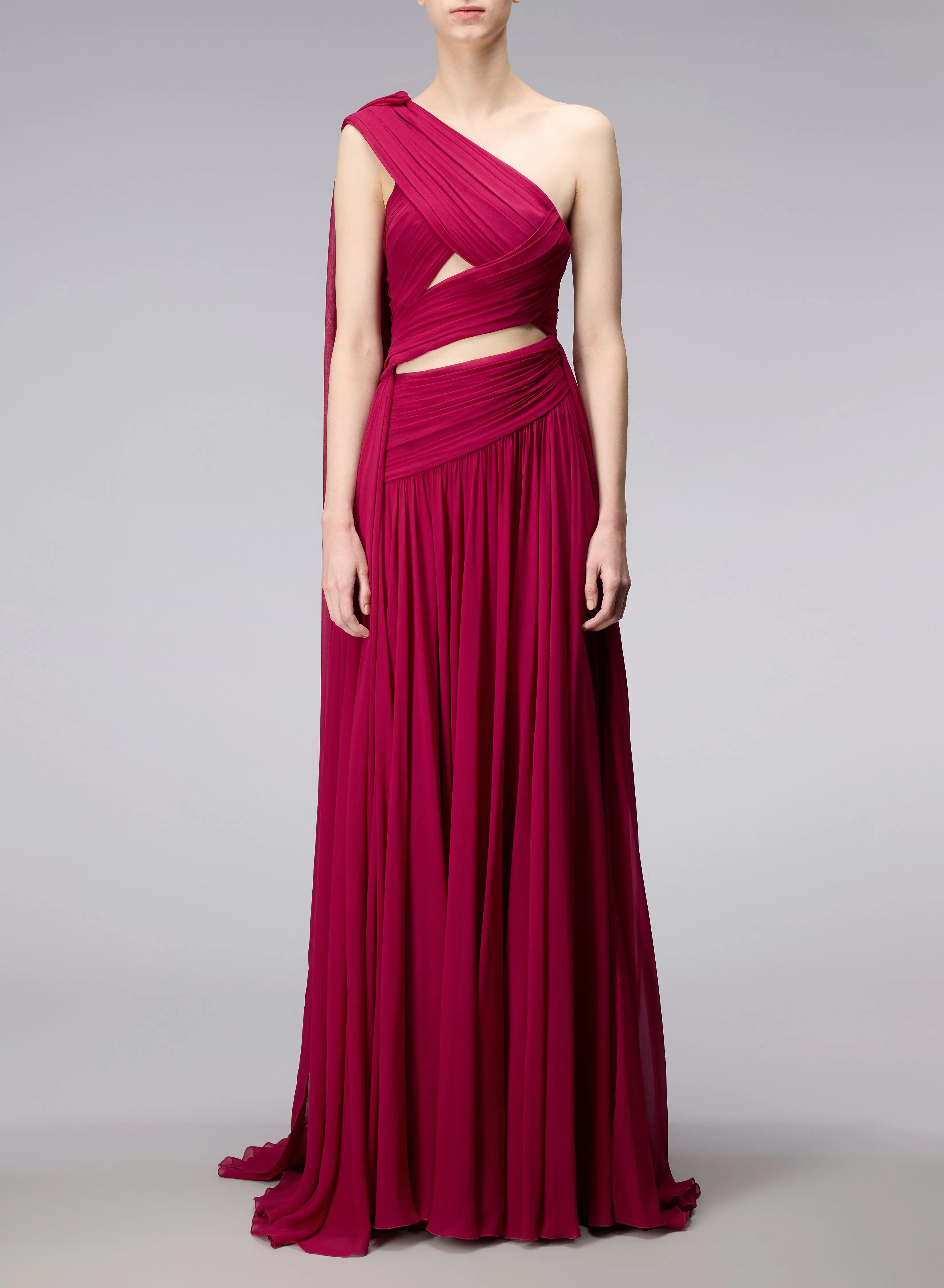 ELIE SAAB Asymmetric Silk Dress