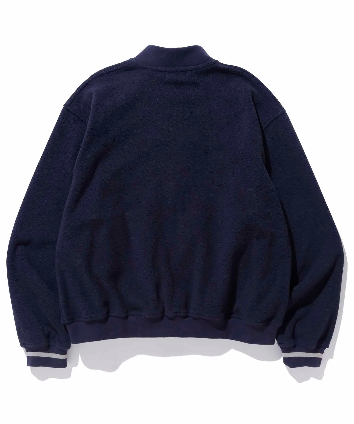 EMBROIDERED RIB LINE FLEECE JACKET