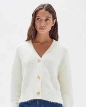 Evi Wool Knit Cardigan Cream