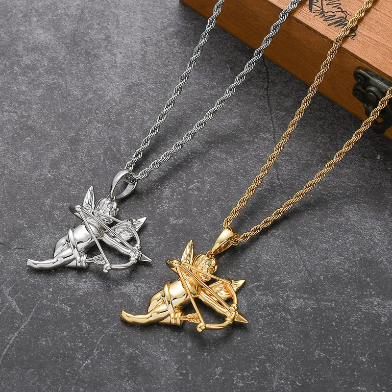 Fall in Love Angel Cupid Necklace