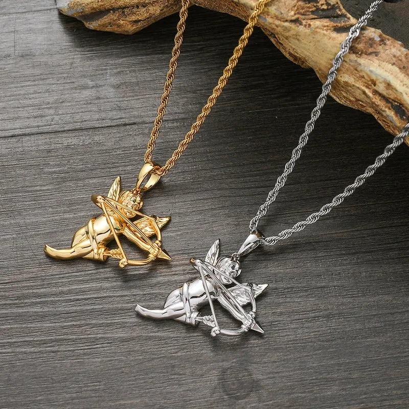 Fall in Love Angel Cupid Necklace