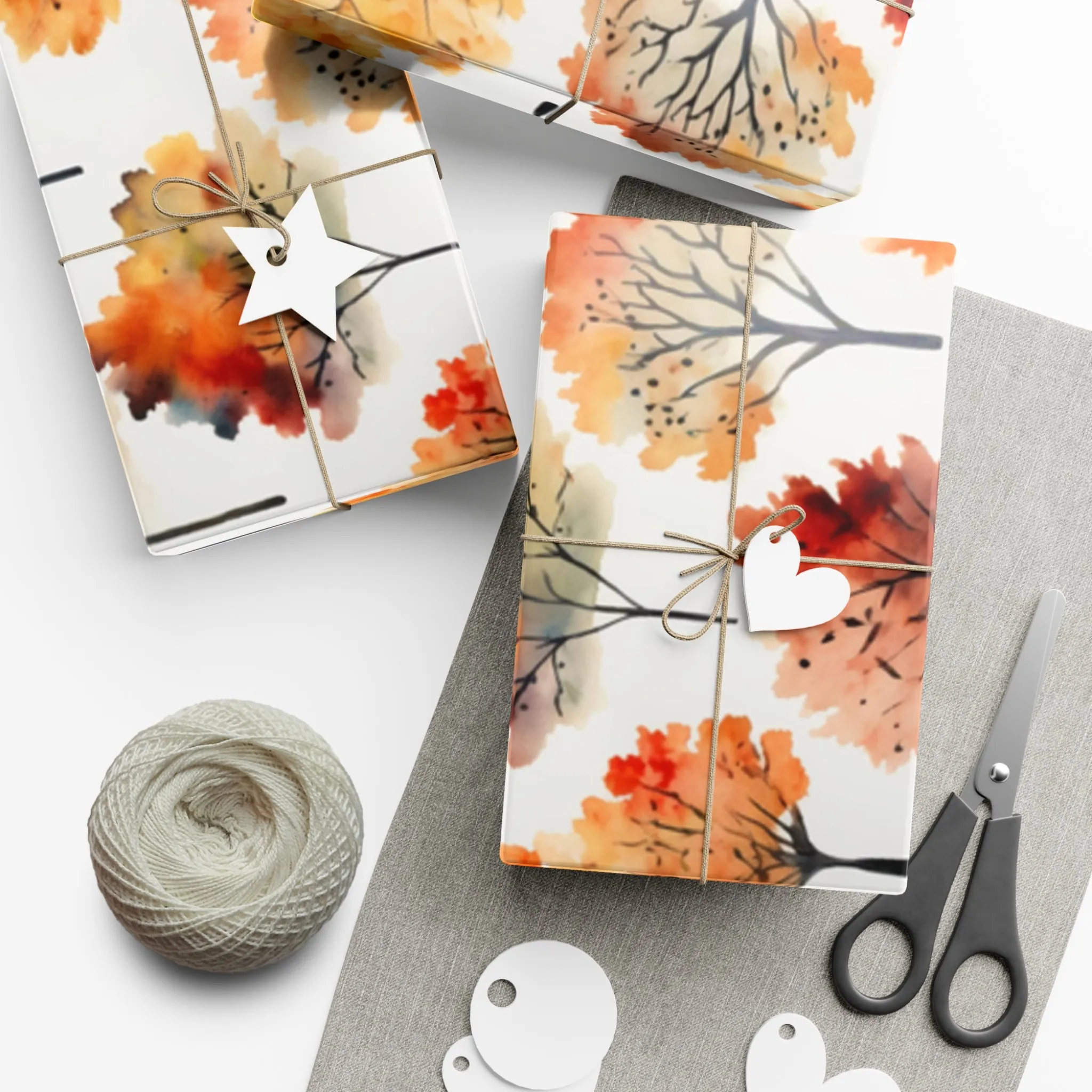 Fall Wrapping Paper Fall Trees Gift Wrap Papers