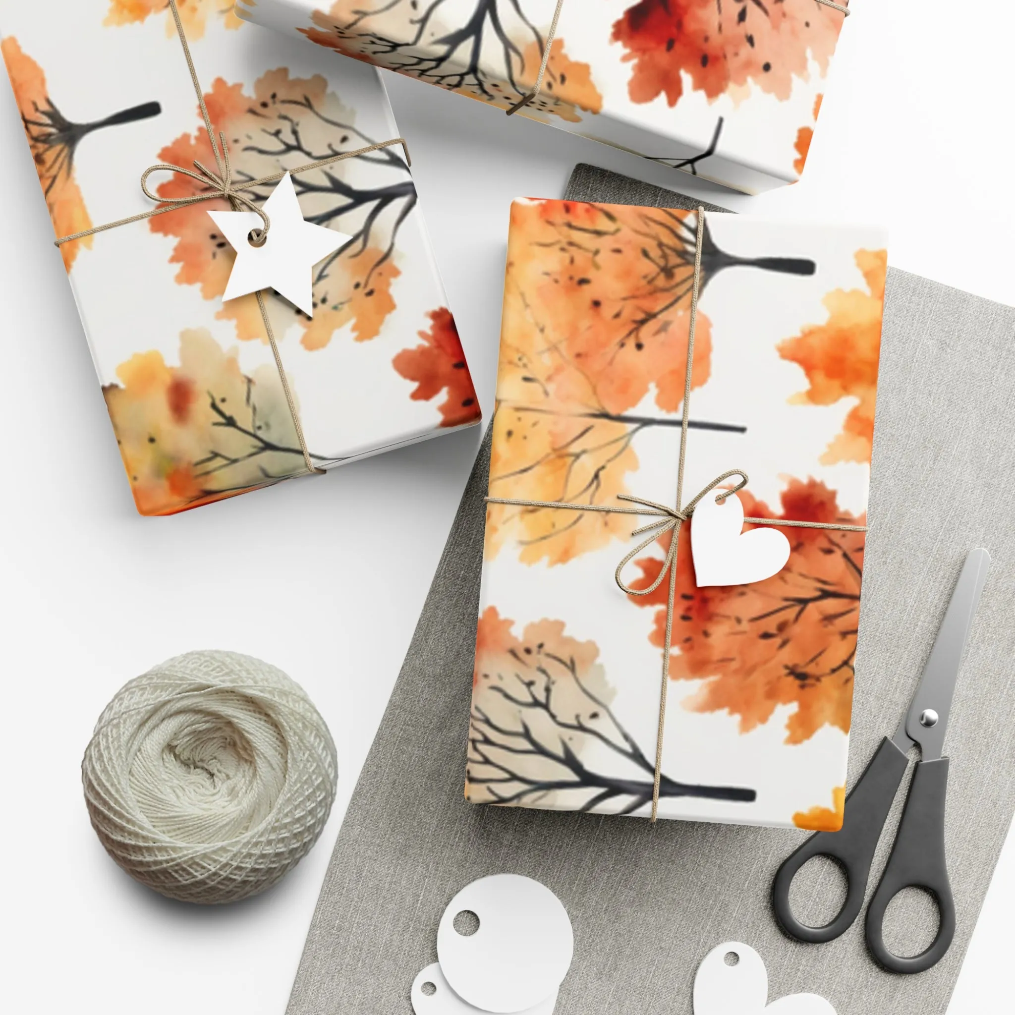 Fall Wrapping Paper Fall Trees Gift Wrap Papers