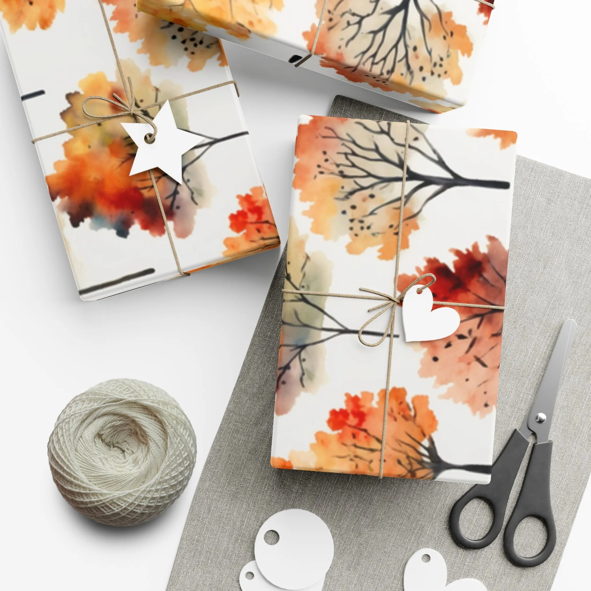 Fall Wrapping Paper Fall Trees Gift Wrap Papers