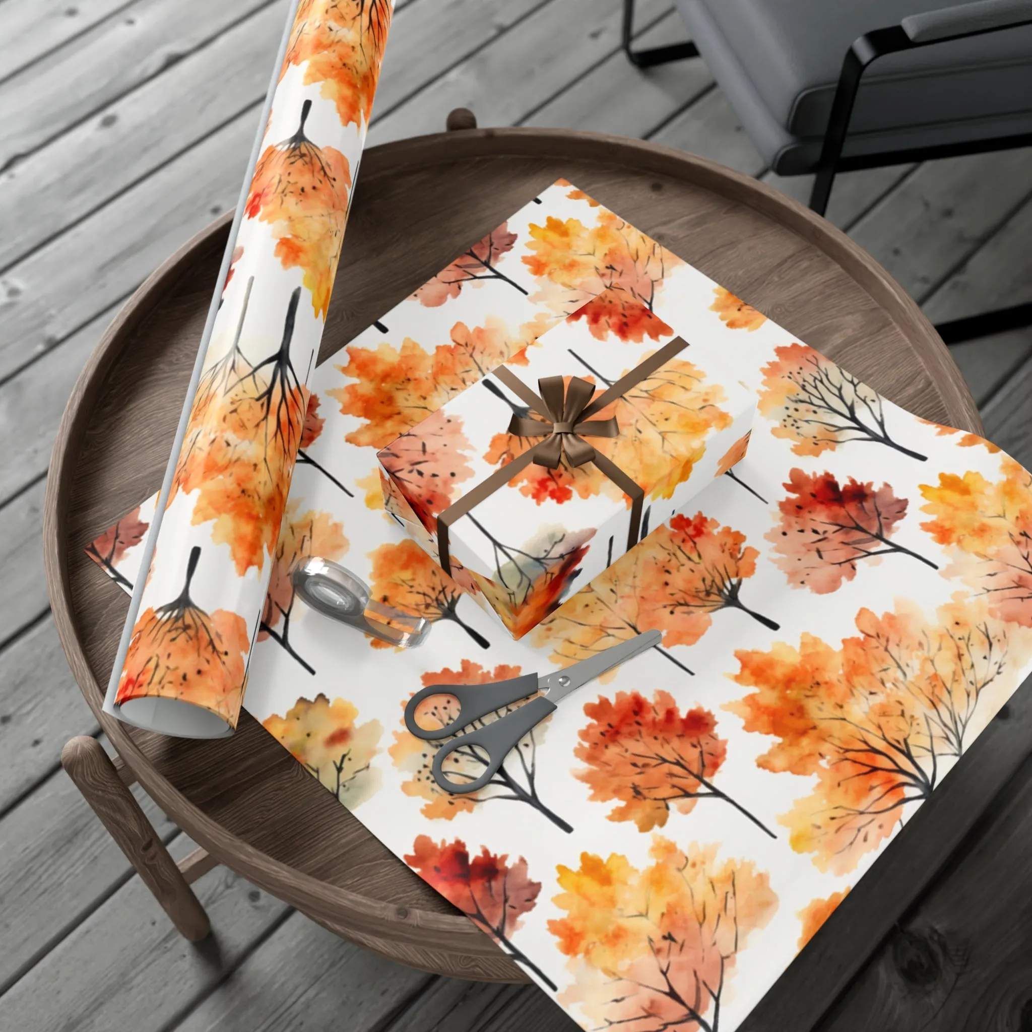 Fall Wrapping Paper Fall Trees Gift Wrap Papers