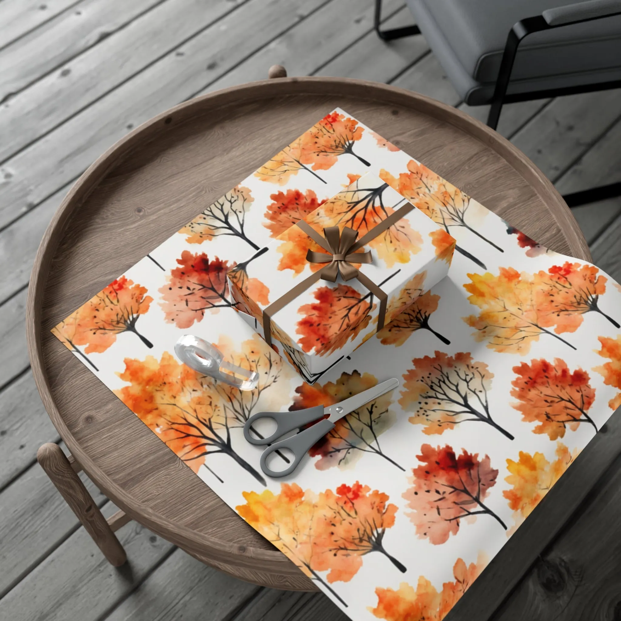 Fall Wrapping Paper Fall Trees Gift Wrap Papers