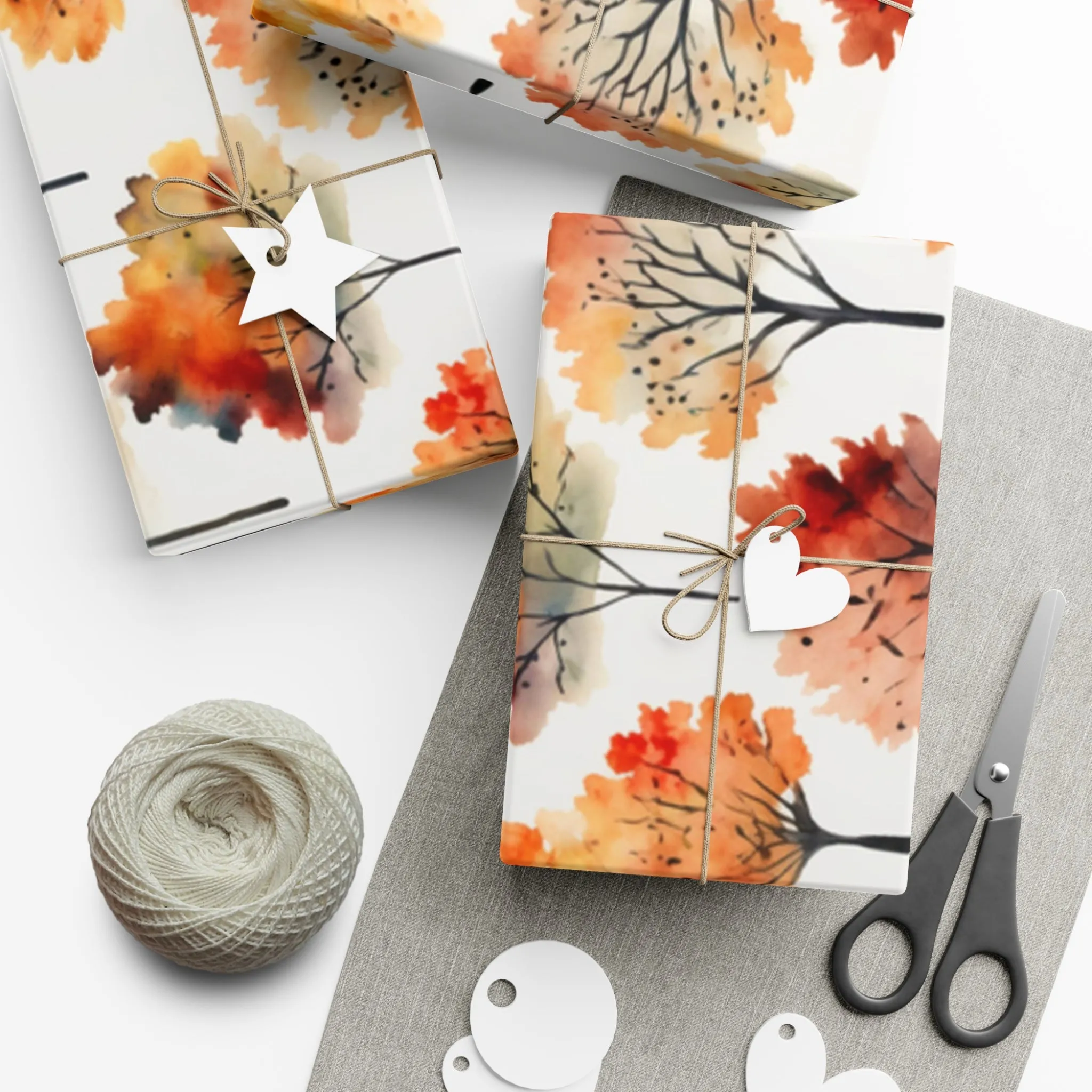 Fall Wrapping Paper Fall Trees Gift Wrap Papers