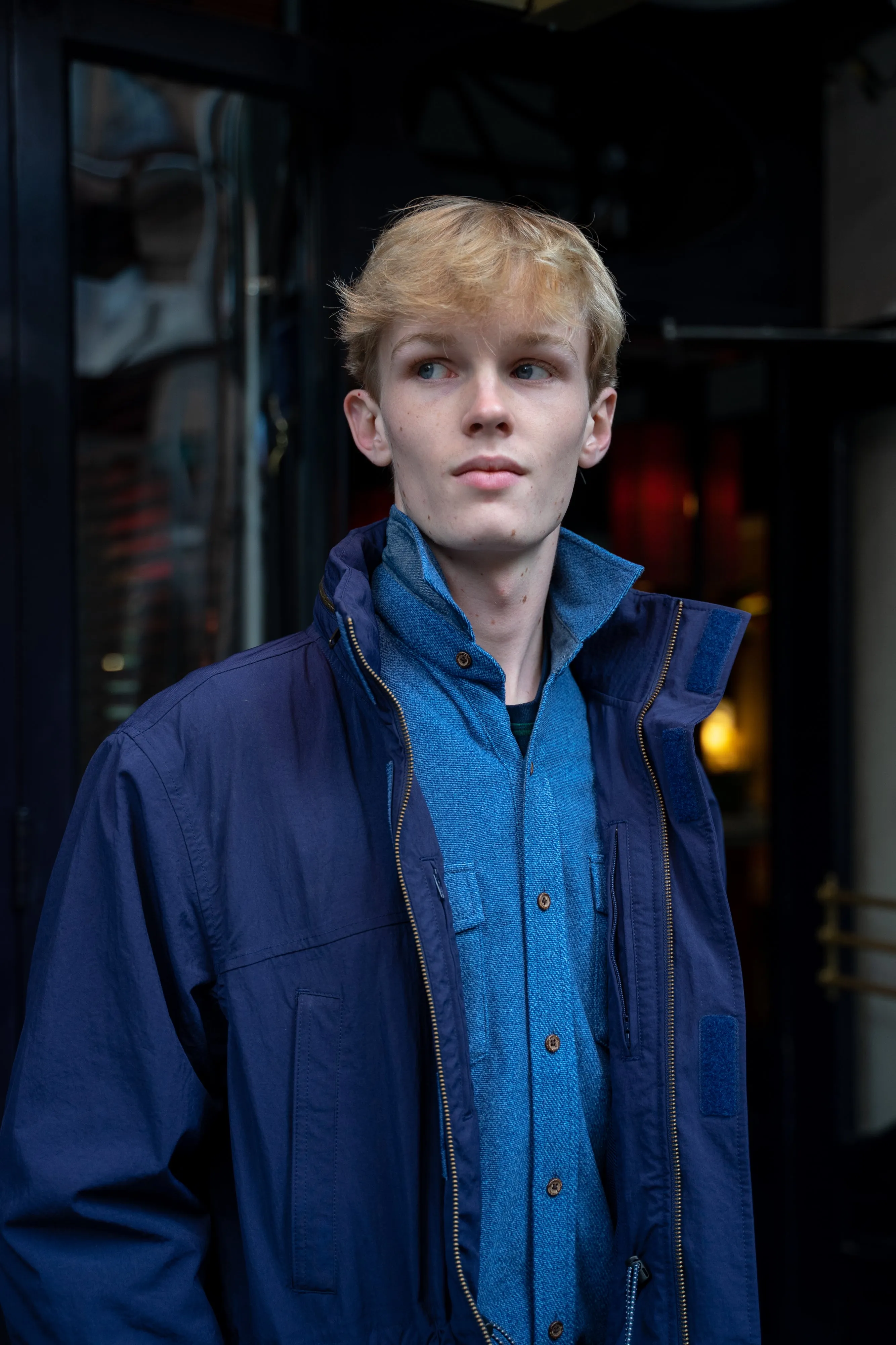 Fleece Overshirt in Ice Blue