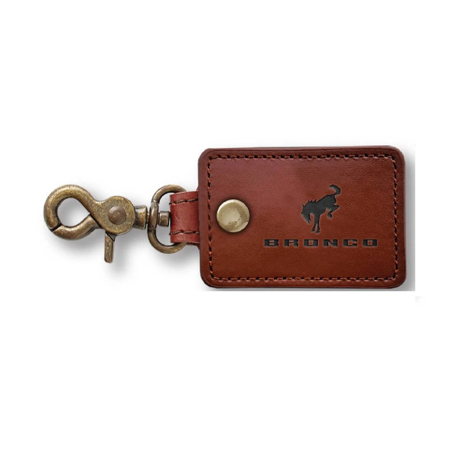 Ford Bronco Leather Keychain