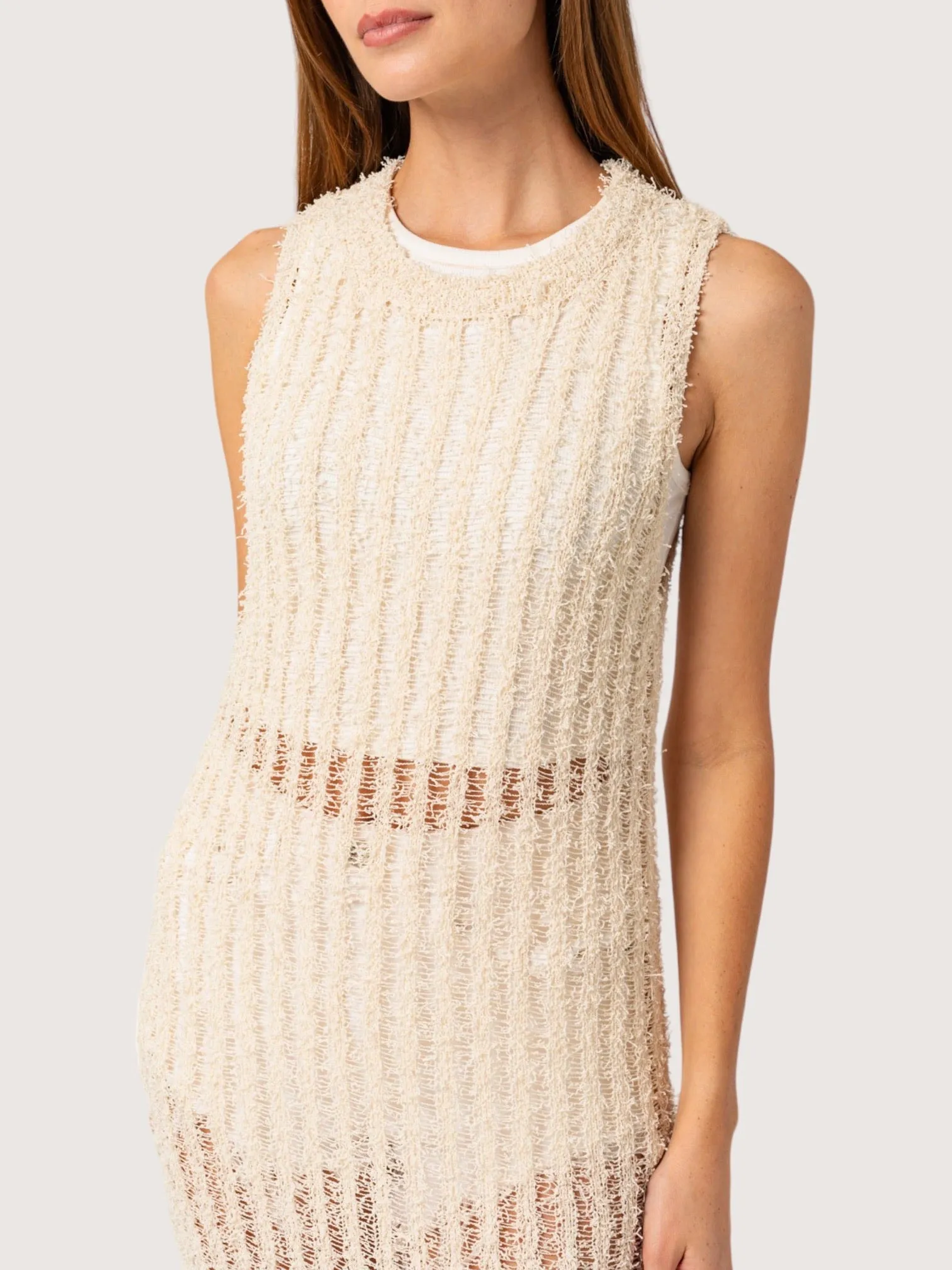 Frayed Knit Dress