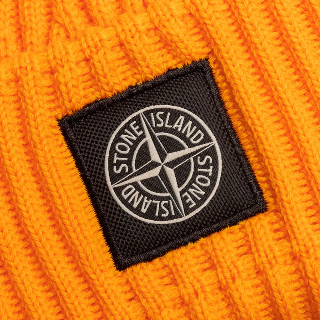 Full Rib Wool Beanie - Yellow