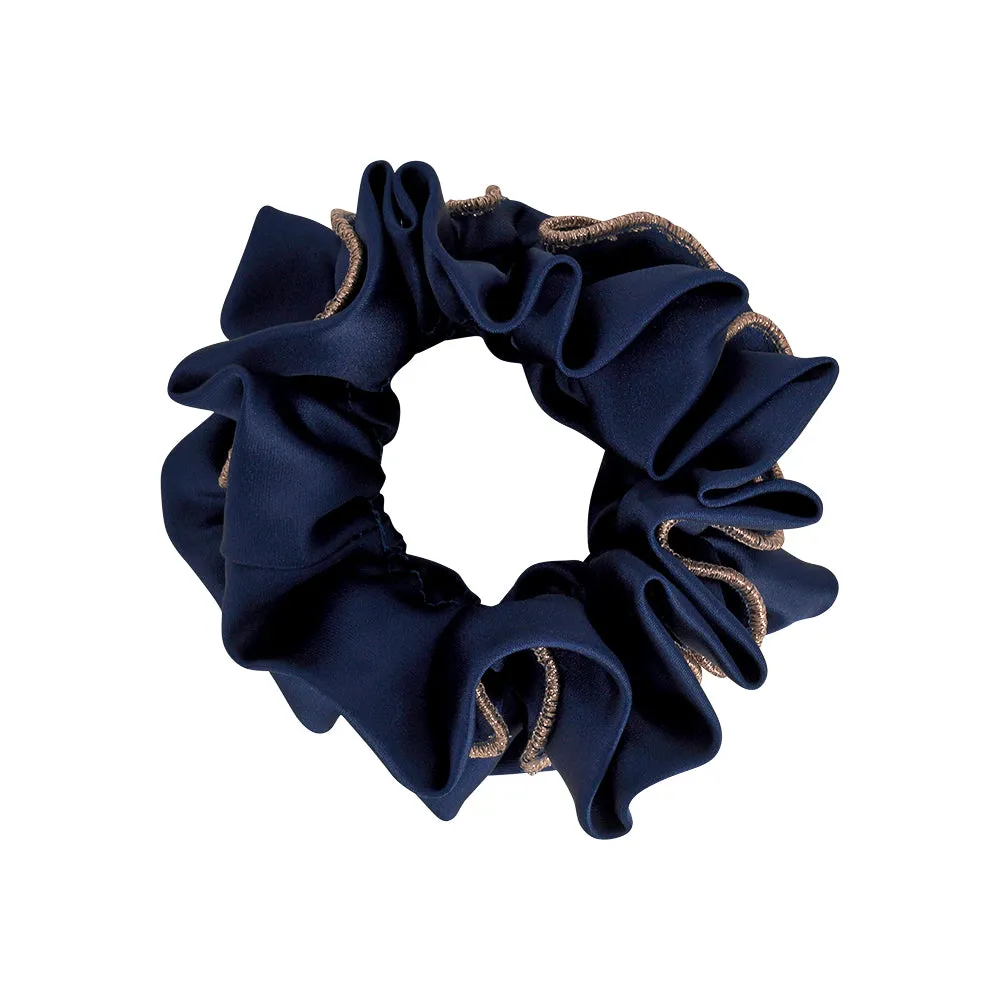 GOLD THREAD SATIN SCRUNCHIES