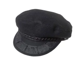 Greek Fisherman's Cap in Black Wool