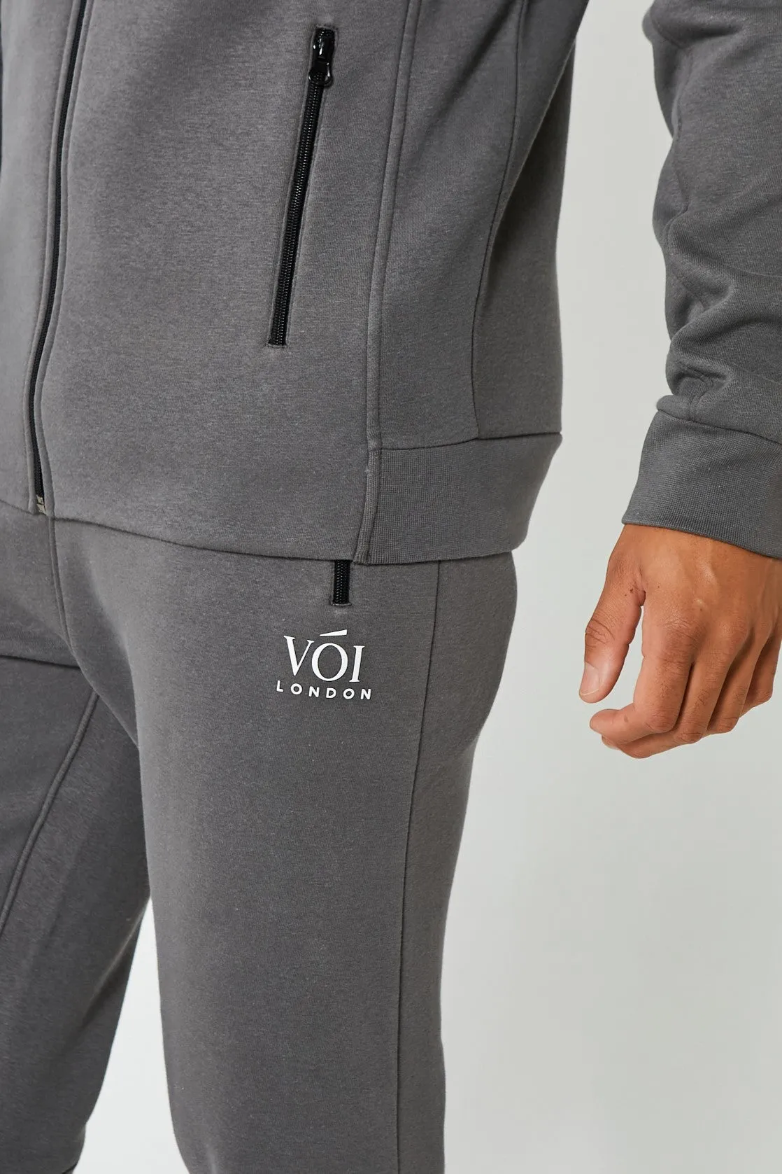 Guilford Fleece Cuffed Joggers - Dark Grey