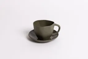 Haan Mug & Saucer Set Olive