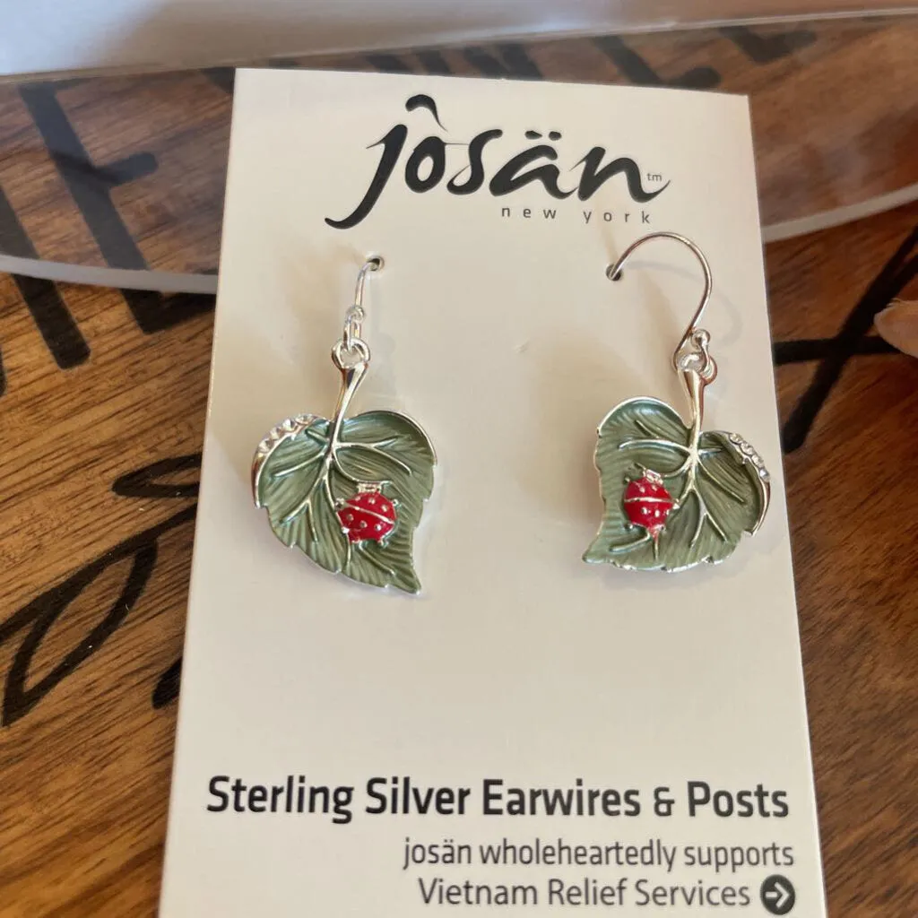 Josan SSW Leaf & Lady Bug Earrings