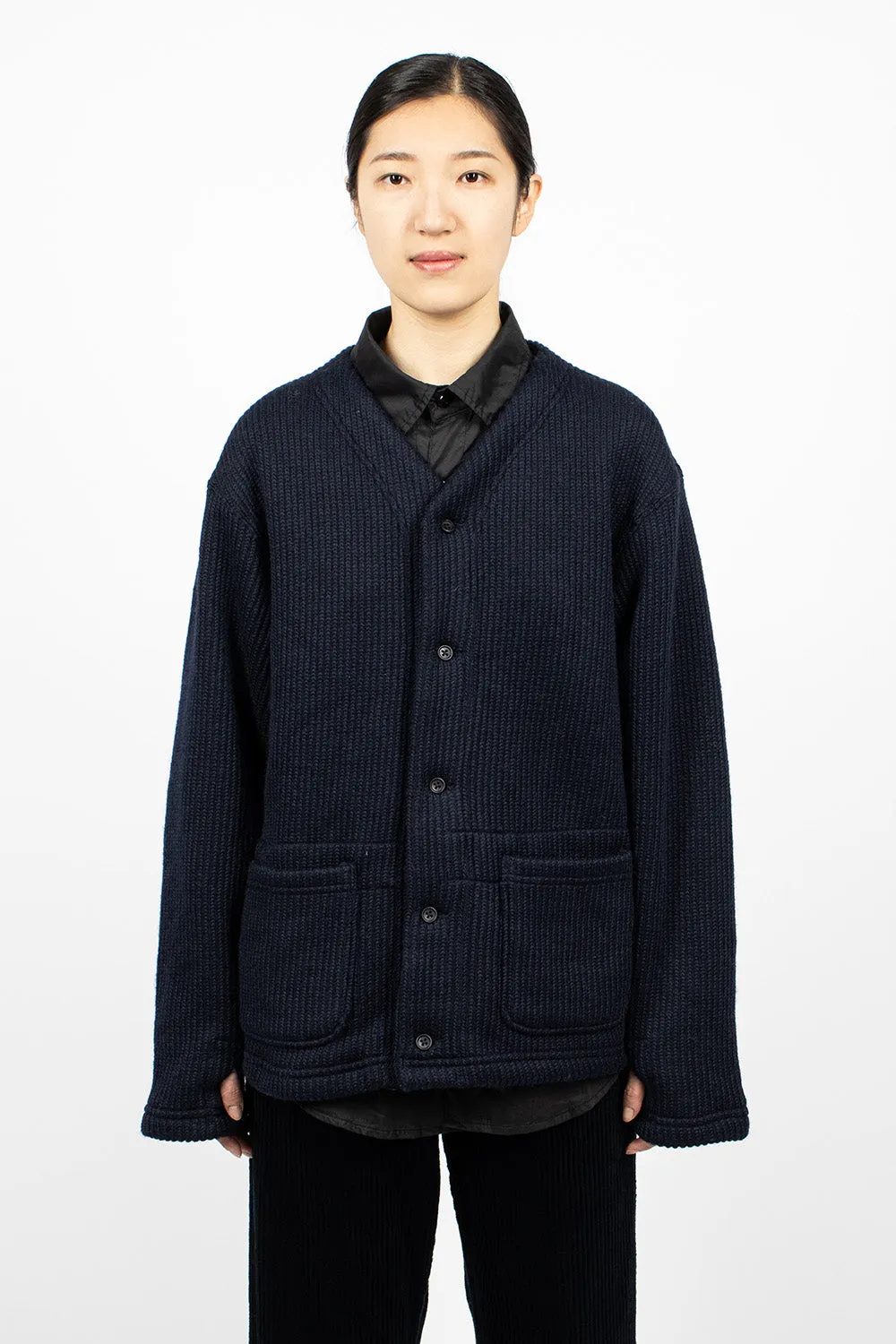 Knit Cardigan Navy