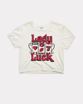 Lady Luck White Crop Top