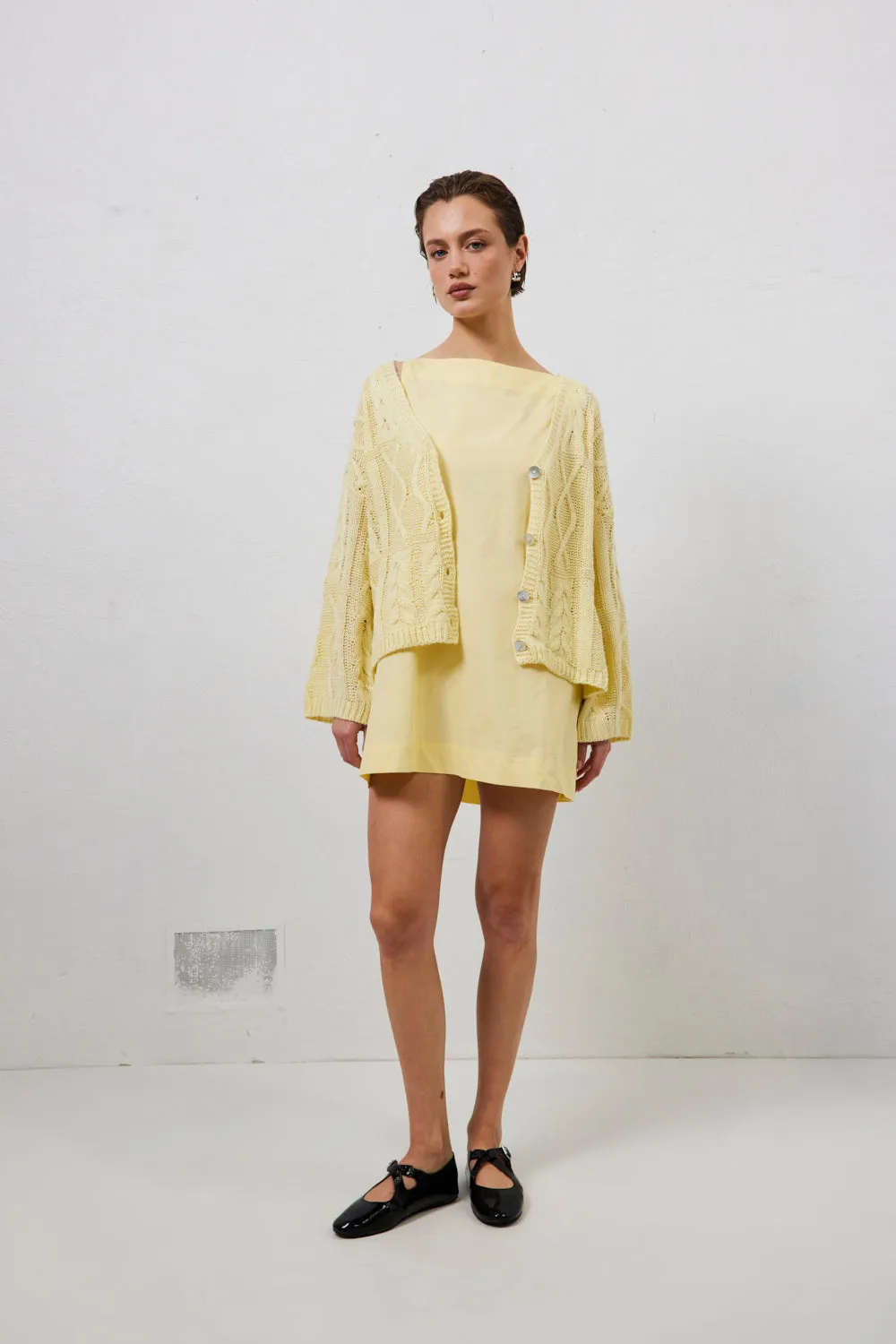 Lola Knit Cardigan Lemon