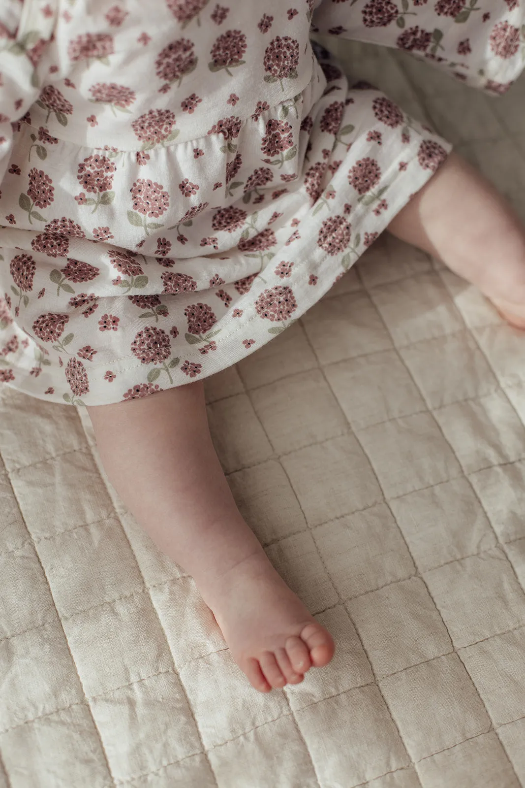 Merino Wool Baby Dress - Hydrangea